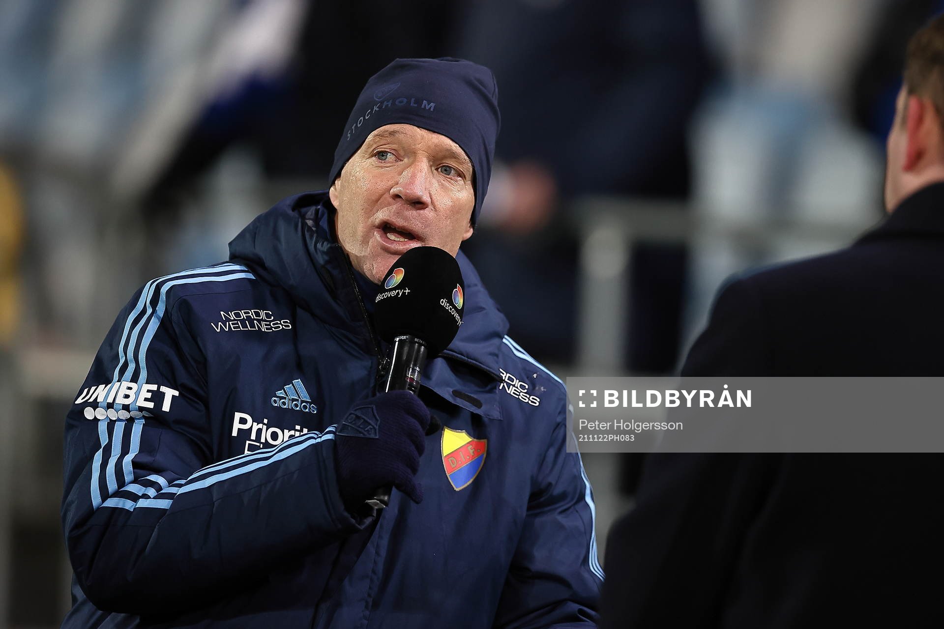 Djurgårdens tränare Kim Bergstrand under fotbollsmatchen i Allsvenskan mellan IFK Norrköping och Djurgården den 22 november 2021 i Norrköping.