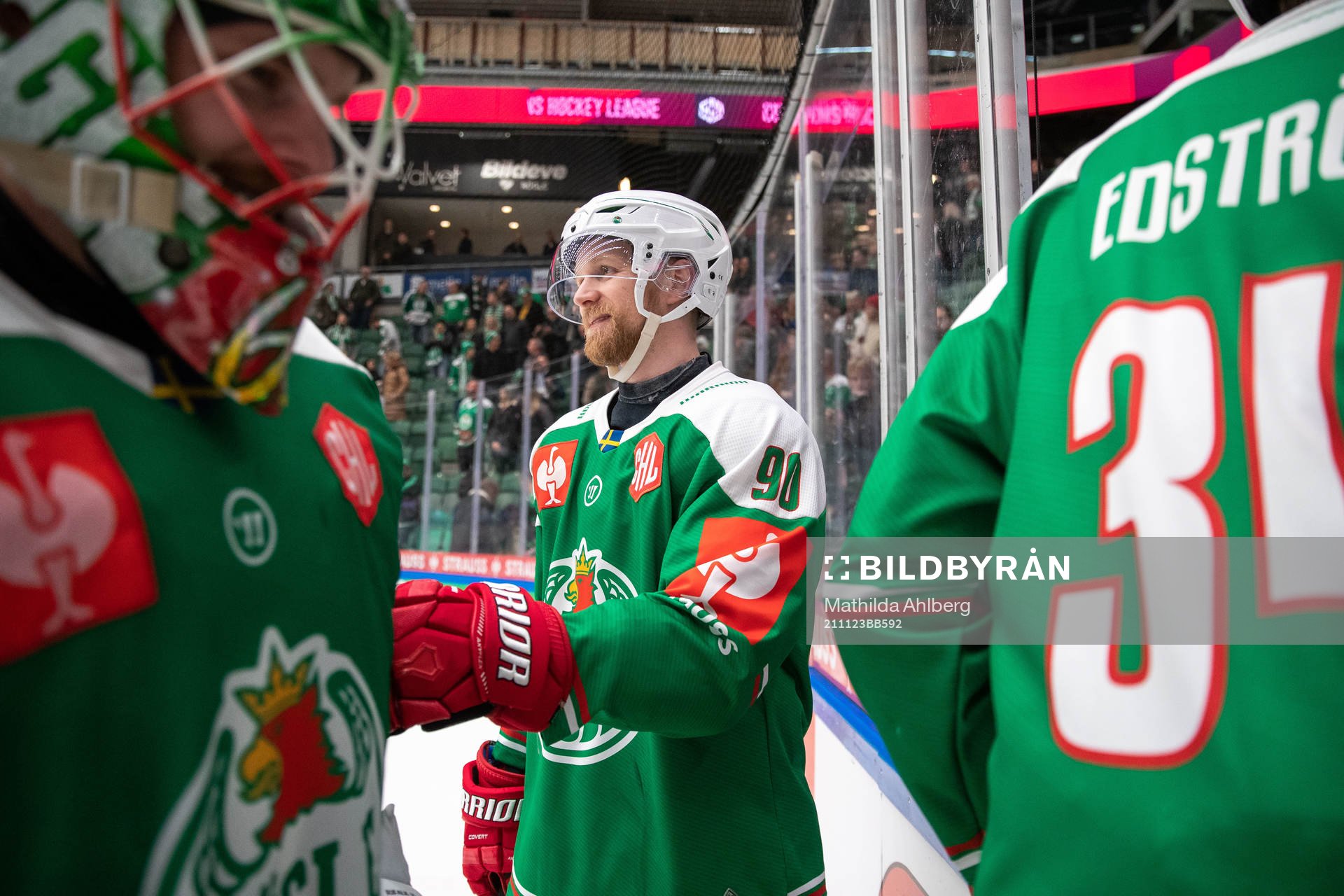 Ted Brithén of Rögle celebrates
