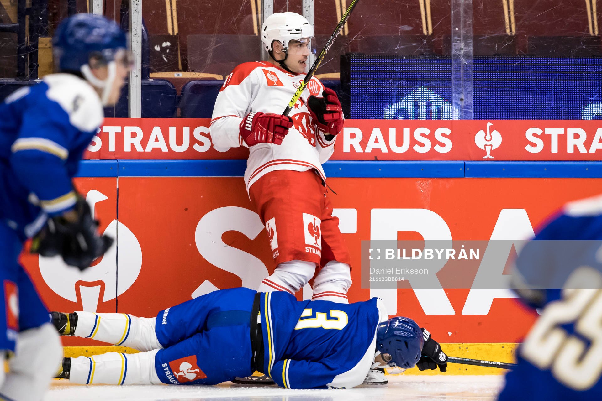 Klagenfurts Lukas Haudum and Leksands  David Rosander