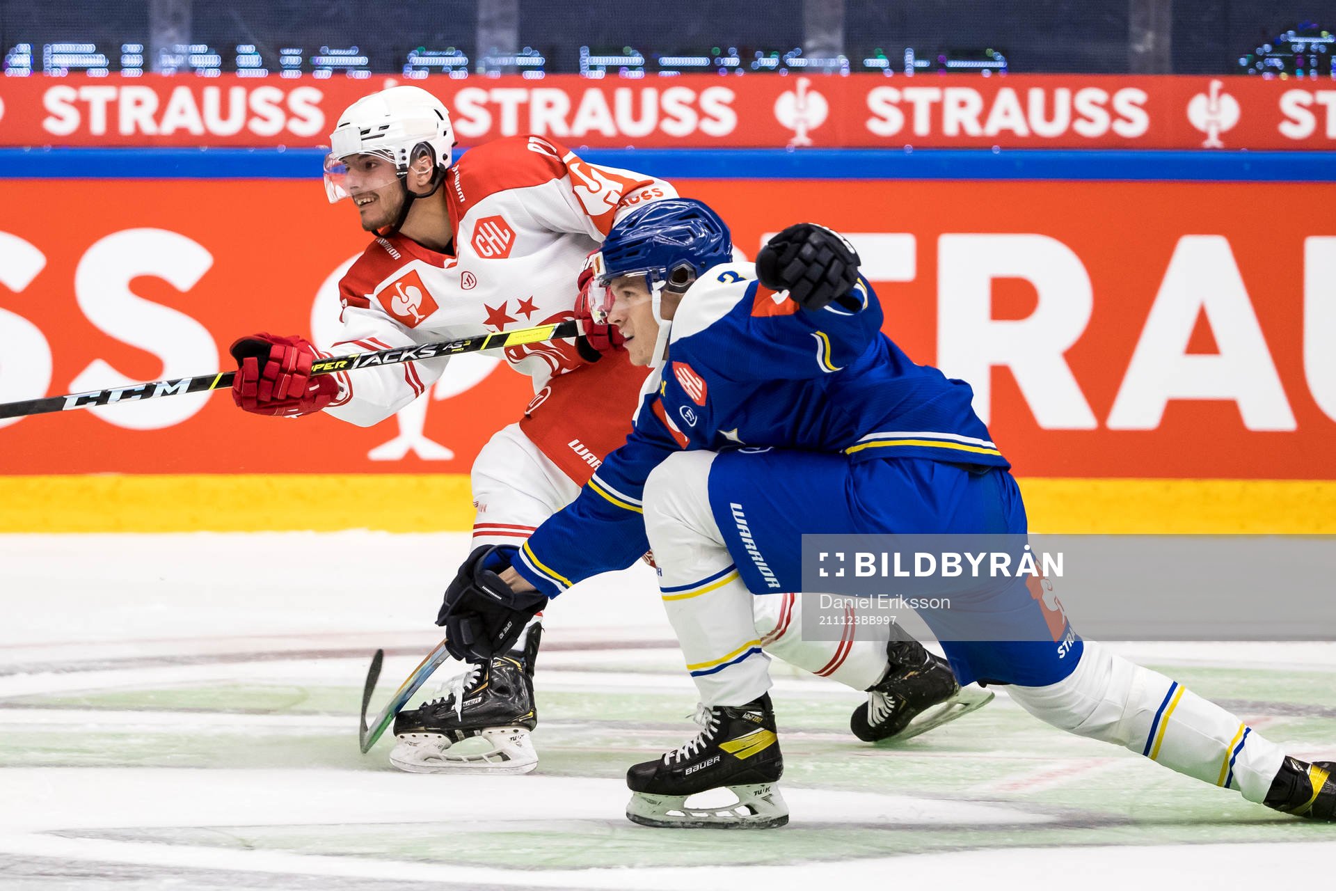 Klagenfurts Lukas Haudum and Leksands David Rosander