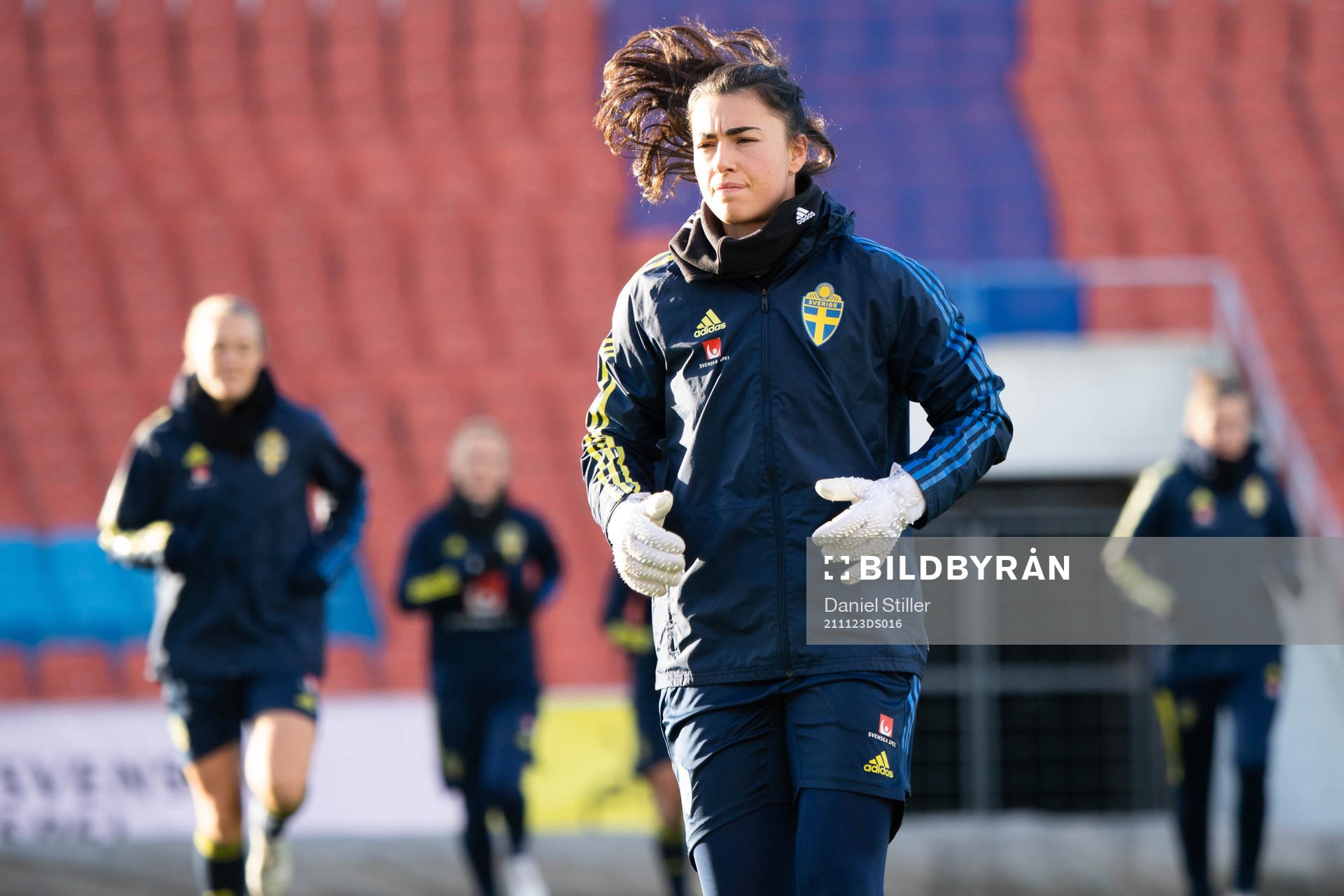 Goalkeeper Zecira Musovic  of the Swedish women's national