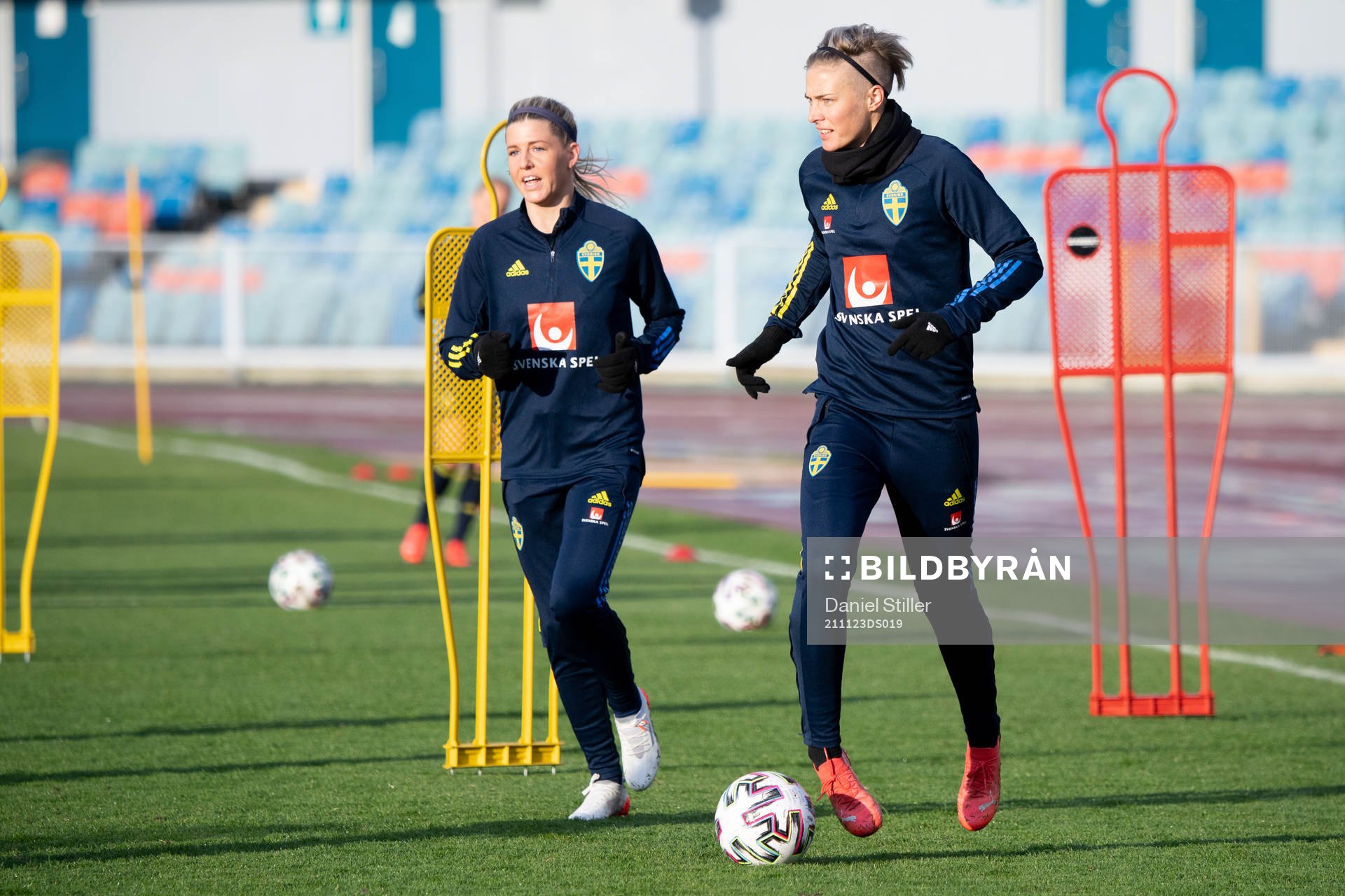 Olivia Schough and Lina Hurtig of the Swedish women's