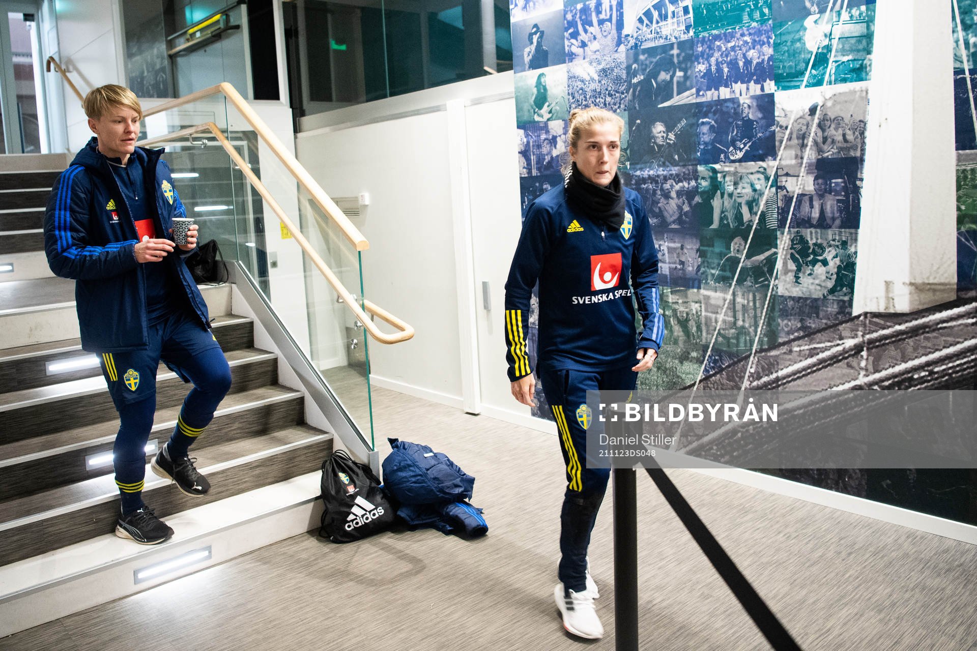 Nilla Fischer and Filippa Angeldahl of the Swedish women's