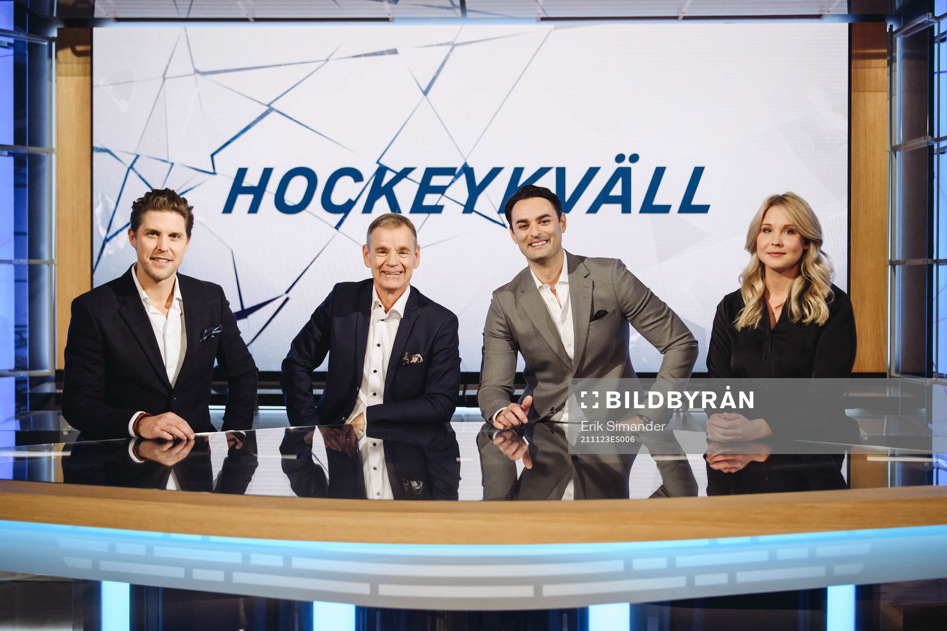 Jonas Andersson, Håkan Loob, Dusan Umicevic och Johanna