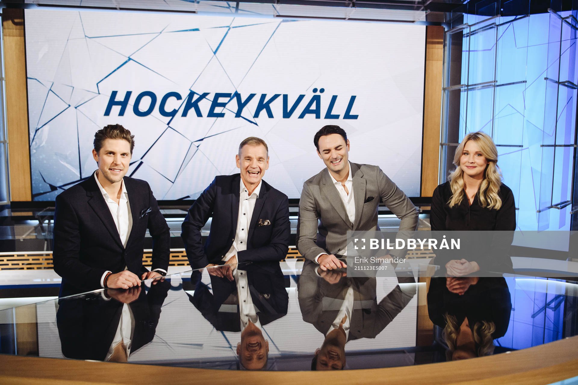 Jonas Andersson, Håkan Loob, Dusan Umicevic och Johanna