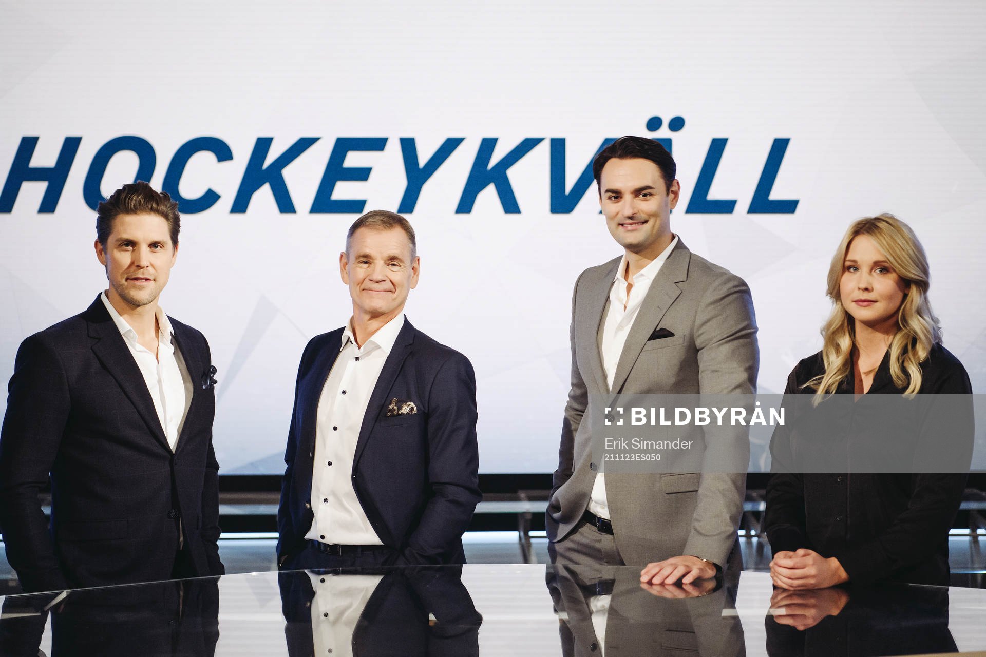 Jonas Andersson, Håkan Loob, Dusan Umicevic och Johanna