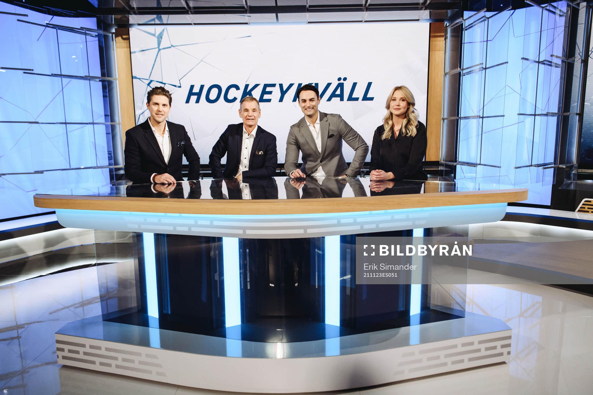 Jonas Andersson, Håkan Loob, Dusan Umicevic och Johanna