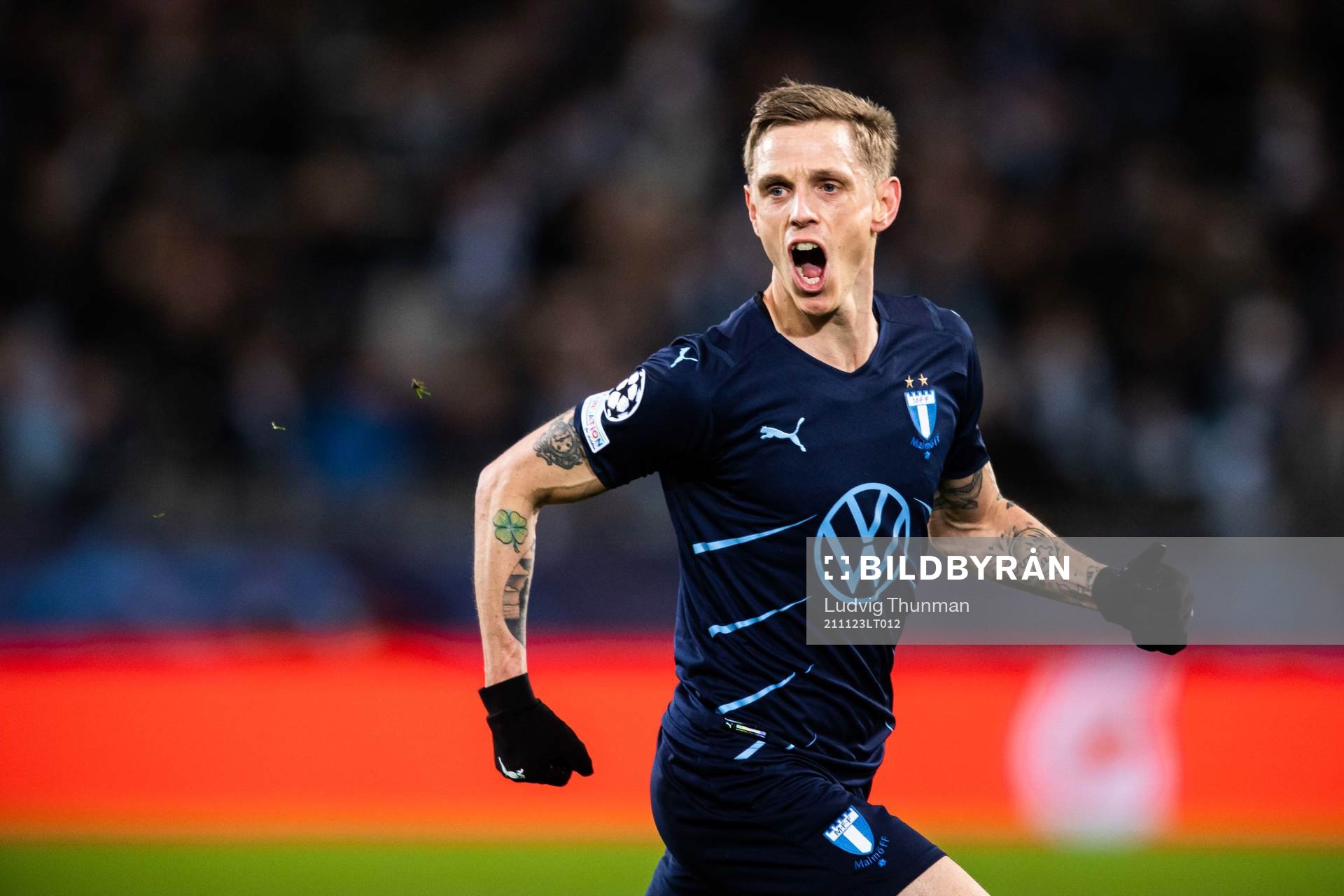 Sören Rieks of Malmö FF celebrates
