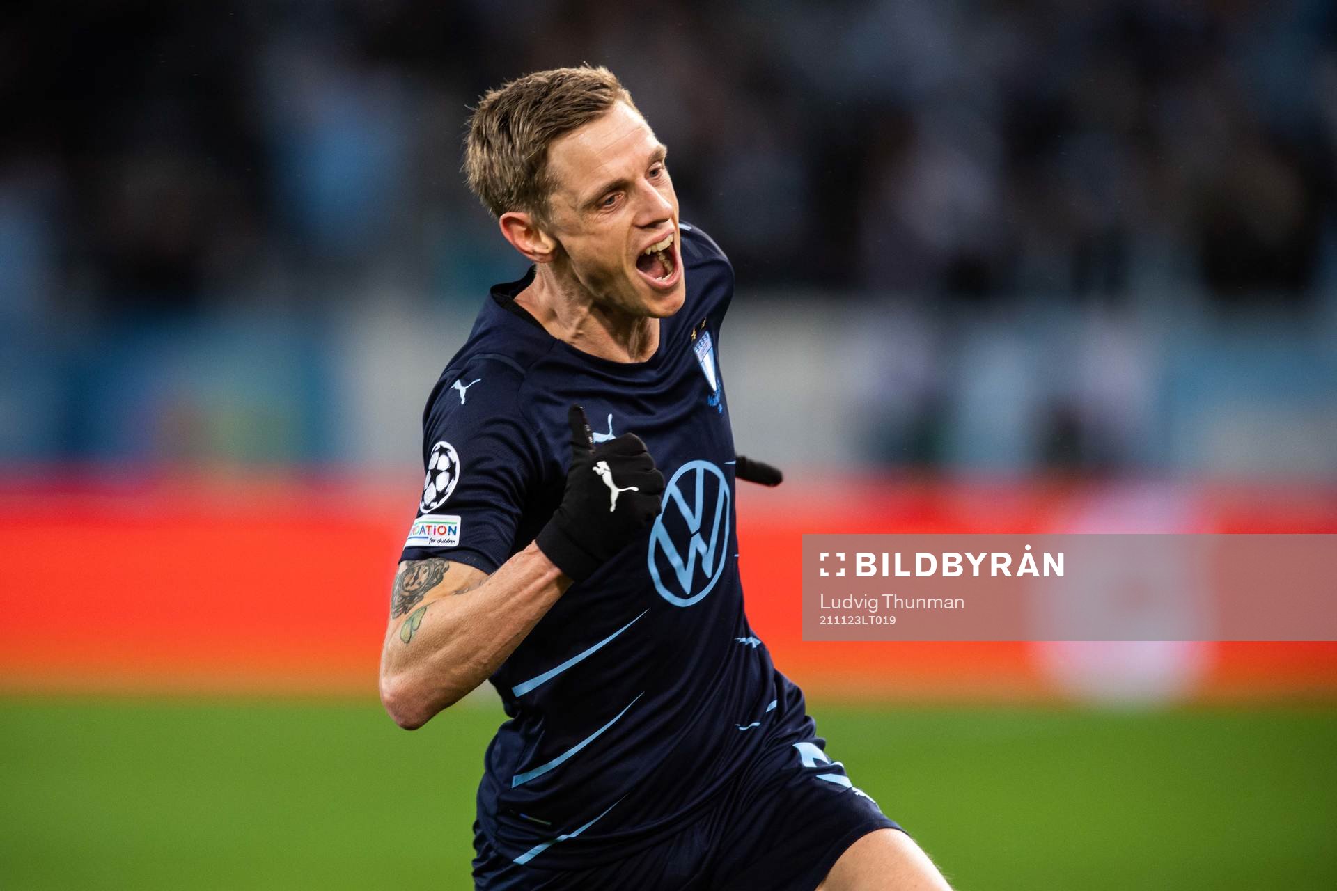 Sören Rieks of Malmö FF celebrates