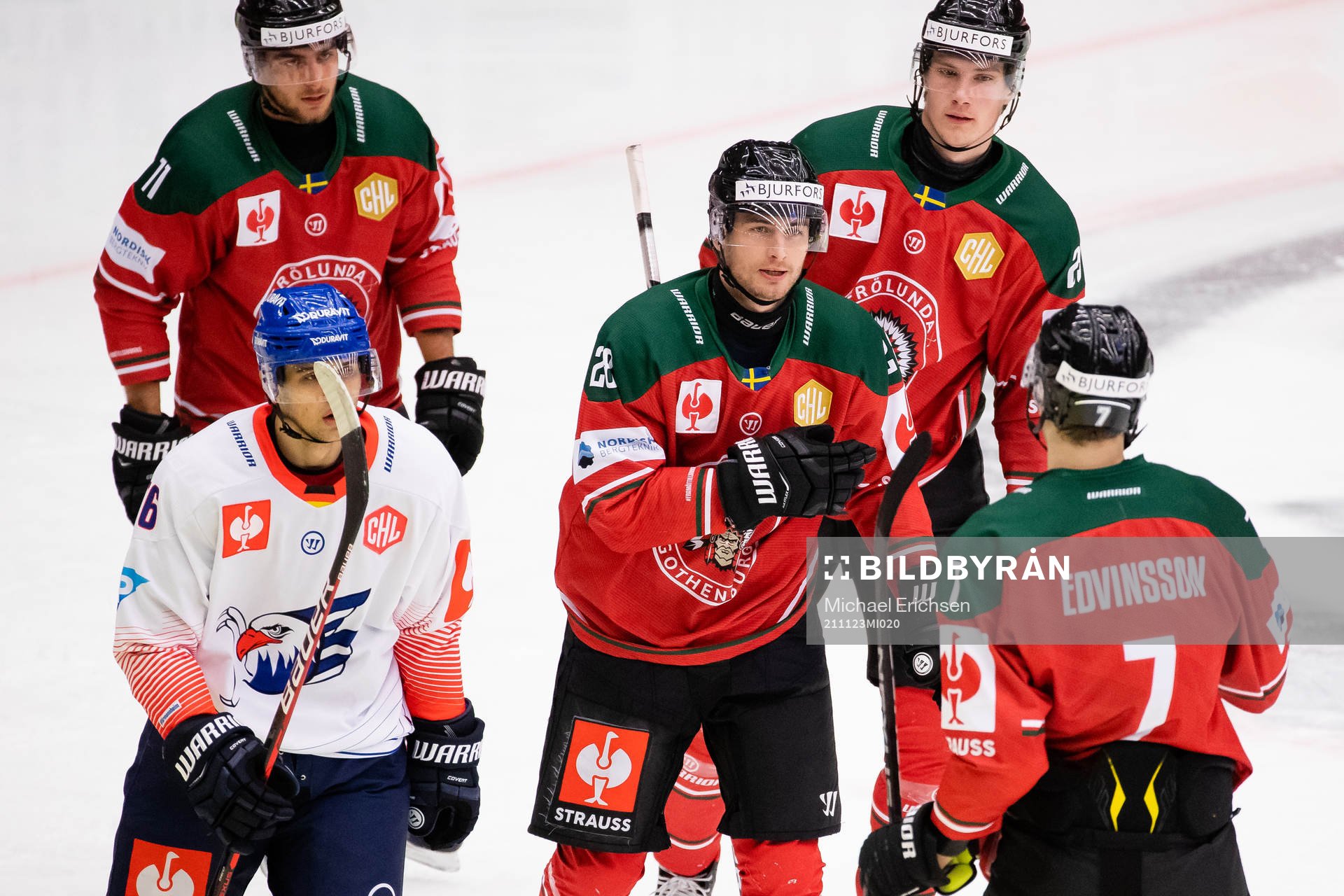 Johan Sundström of Frölunda celebrates scoring 2-0
