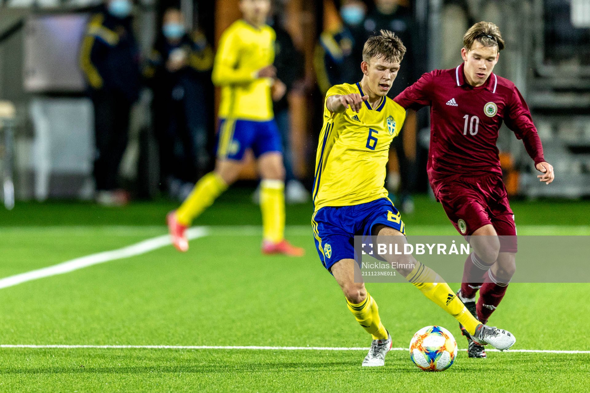 Sveriges Kazper Karlsson och Lettland  Reinis Pāls