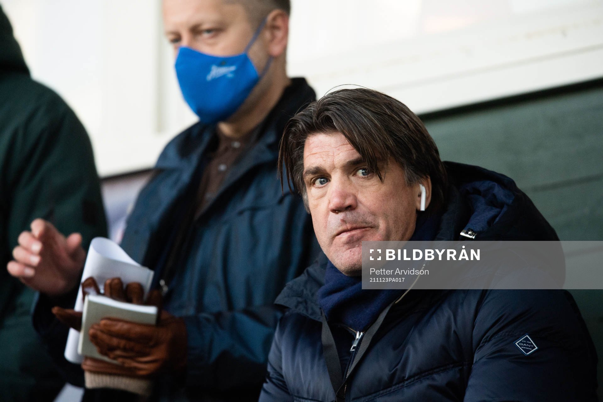 Bosse Andersson, head of sports of Djurgården in the stands