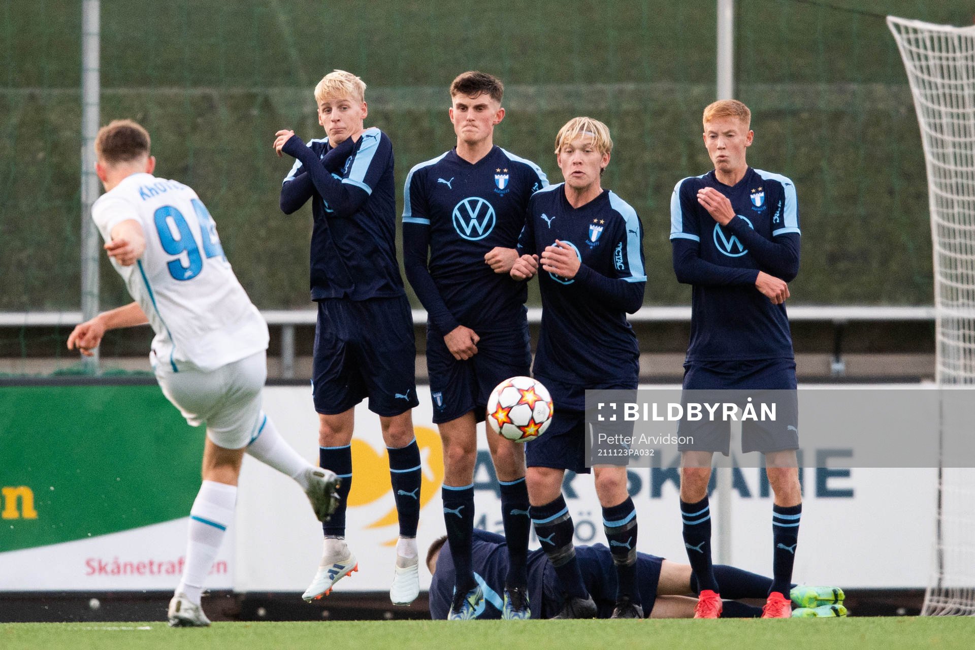 Danila Khotulev of Zenit with a free kick against Emil