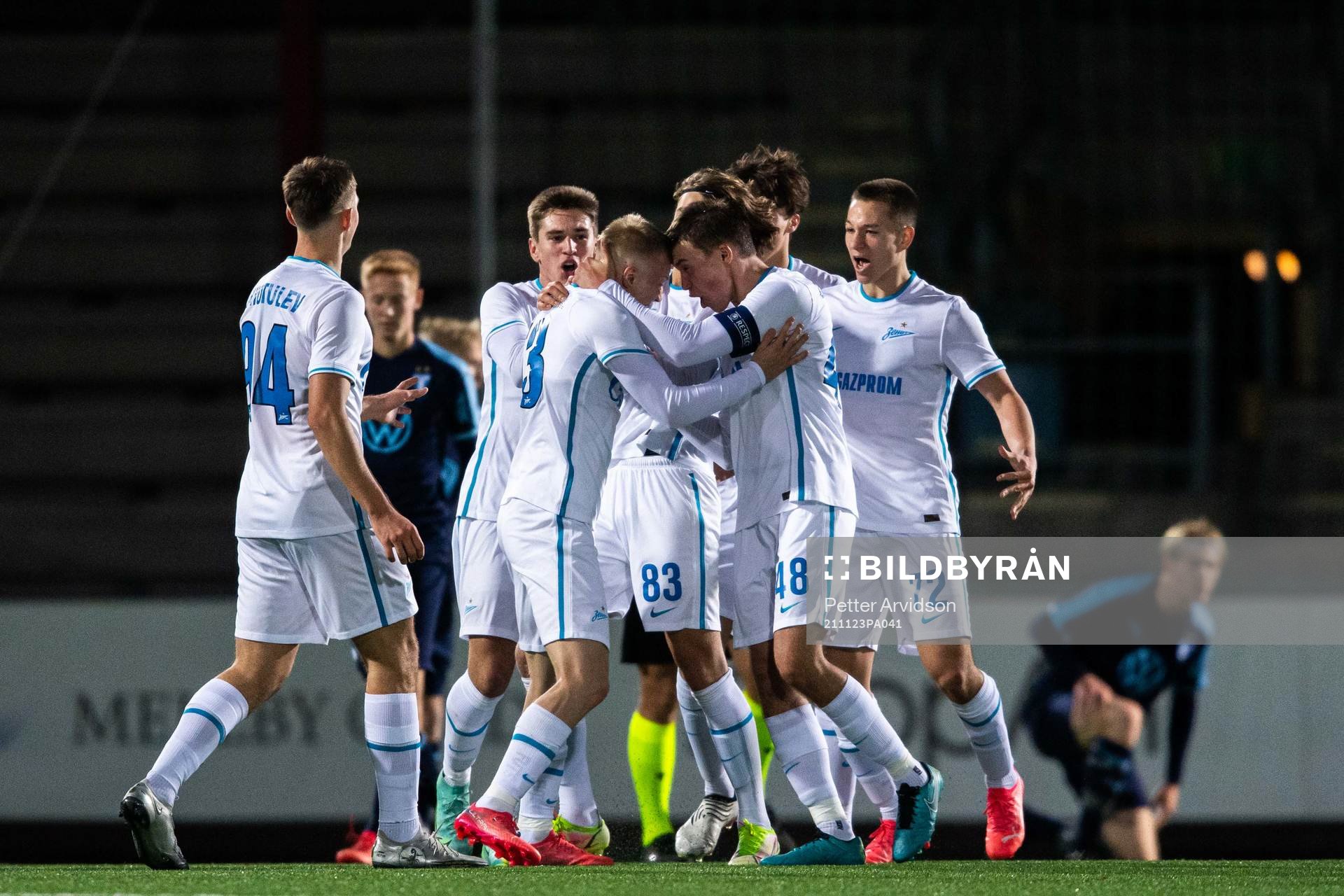 Aleksandr Sandrachuk and Arsenii Zigangirov celebrate the