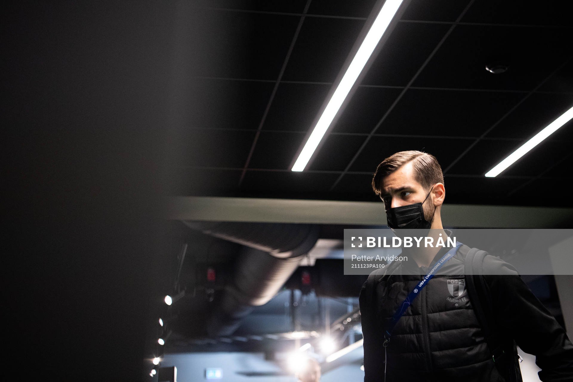 Adi Nalic of Malmö FF arrive at the arena
