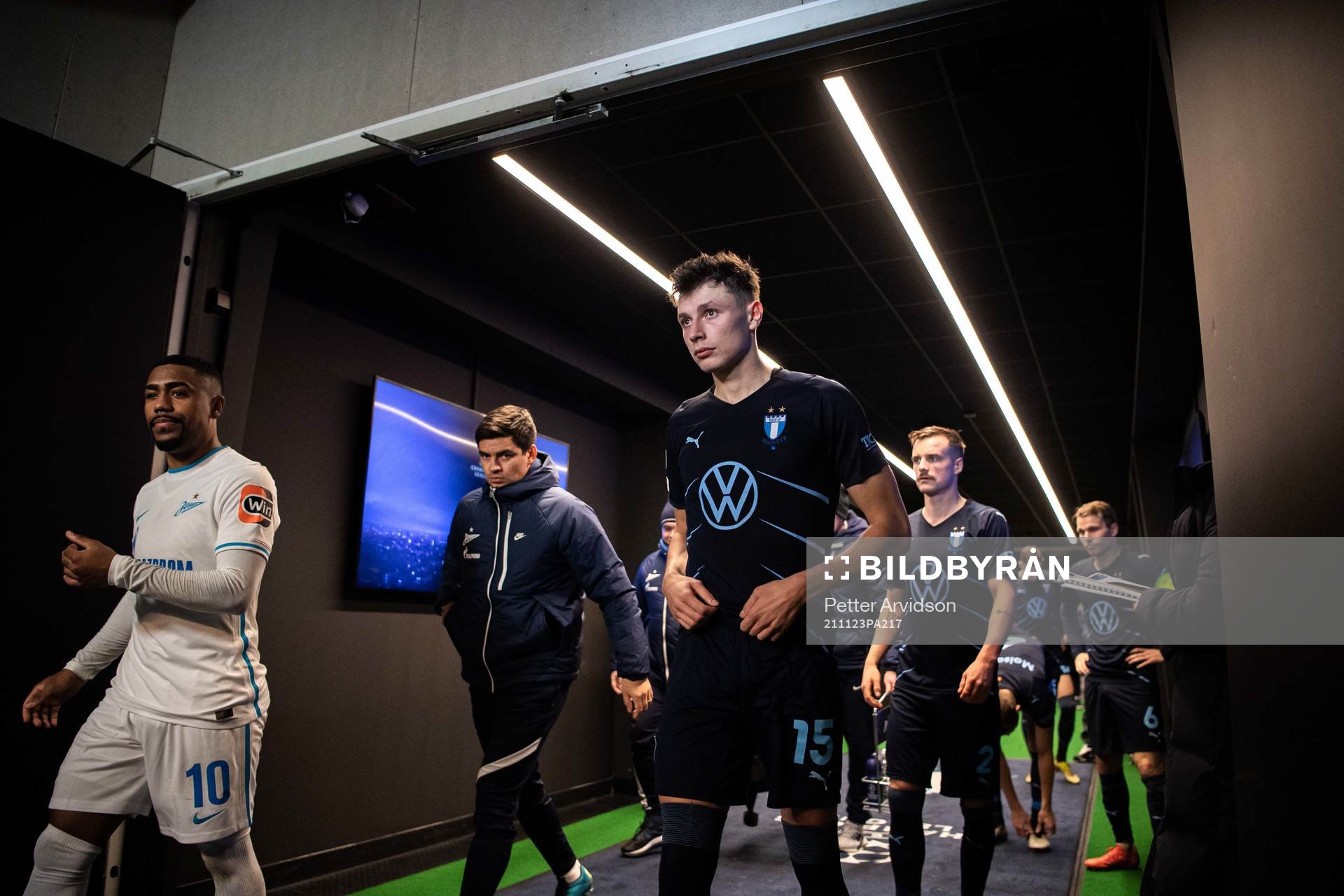 Anel Ahmedhodzic of Malmö FF enters the pitch prior to the
