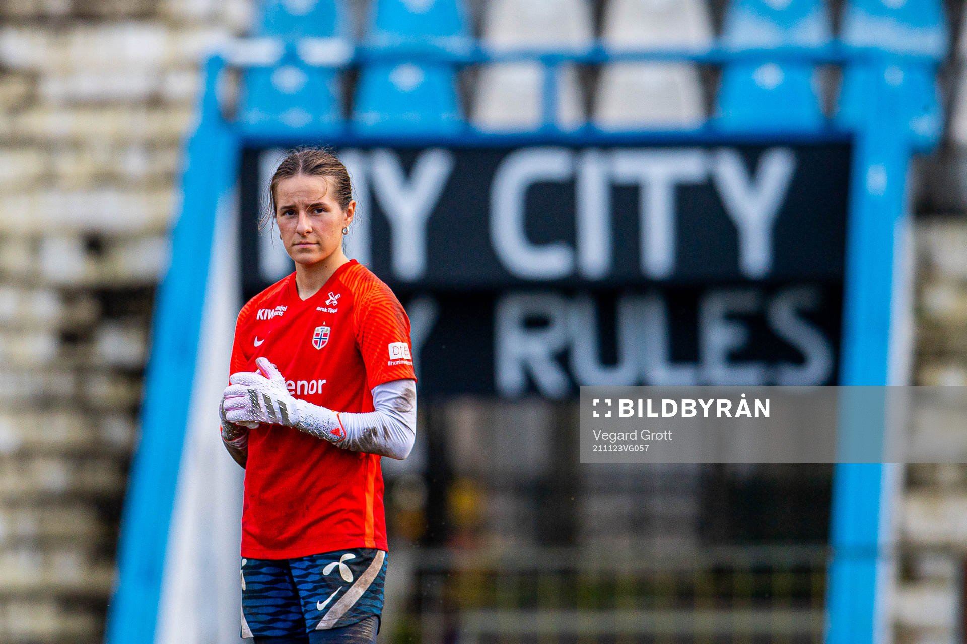 Goalkeeper Rugile Rulyte of the Norwegian women's national