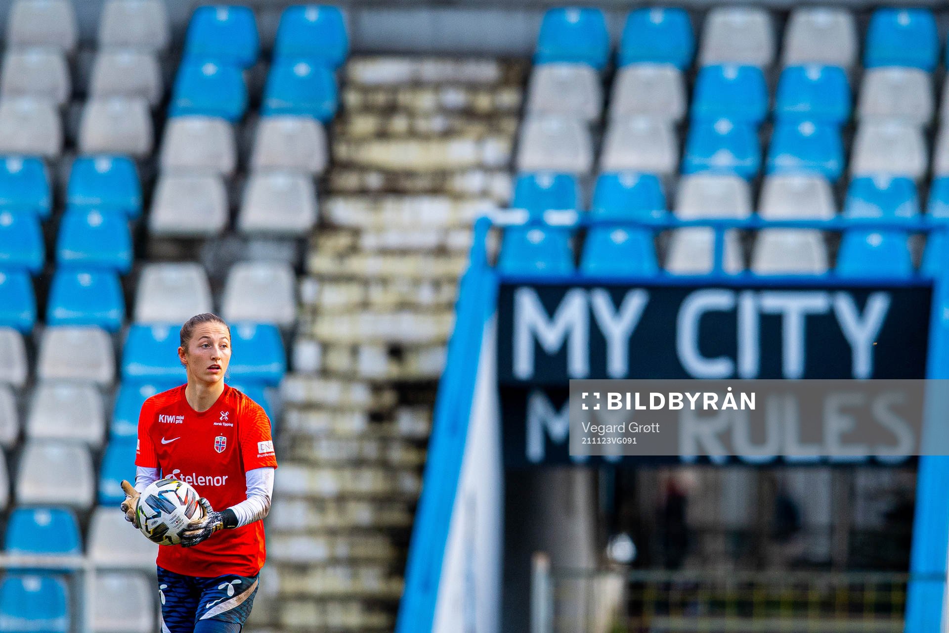 Goalkeeper Cecilie Fiskerstrand of the Norwegian women's