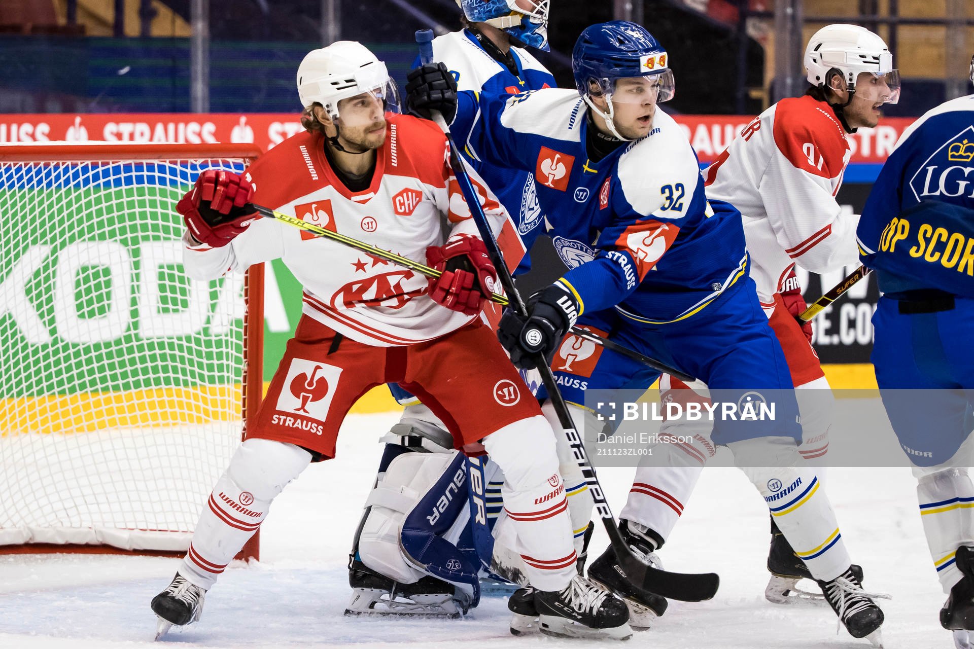 Klagenfurts Rok Ticar and Leksands Jesper Kandergård