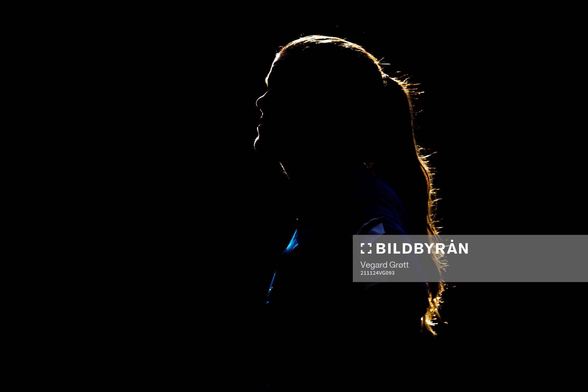 The silhouette of Maren Mjelde of the Norwegian women's
