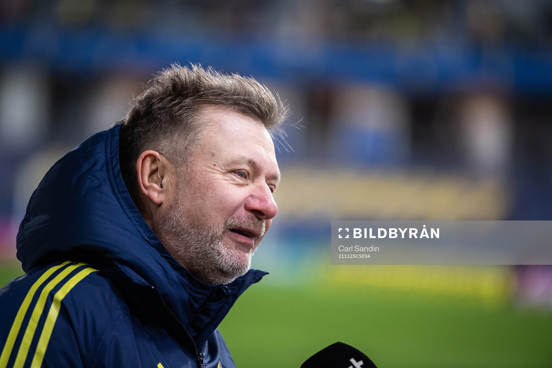 Head coach Peter Gerhardsson of Sweden after the FIFA Women's World Cup Qualifier football match between Sweden and Finland on November 25, 2021 in Göteborg.