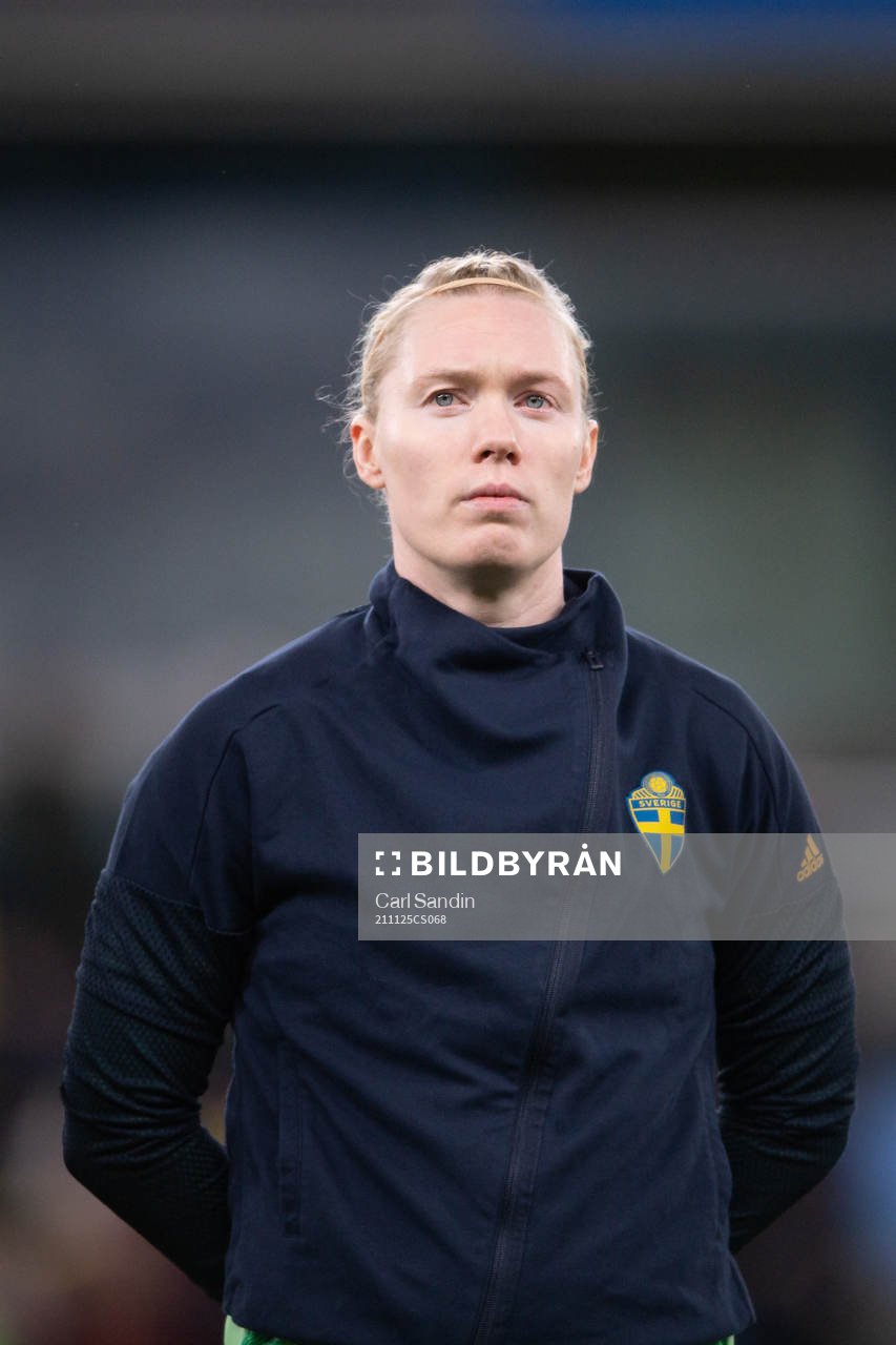 Goalkeeper Hedvig Lindahl of Sweden at lineup