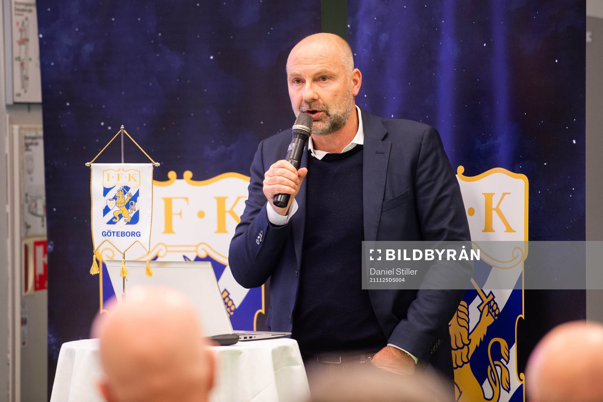Klubbdirektör Håkan Mild under ett medlemsmöte/extrainsatt årsmöte med IFK Göteborg den 25 november 2021 i Göteborg. 