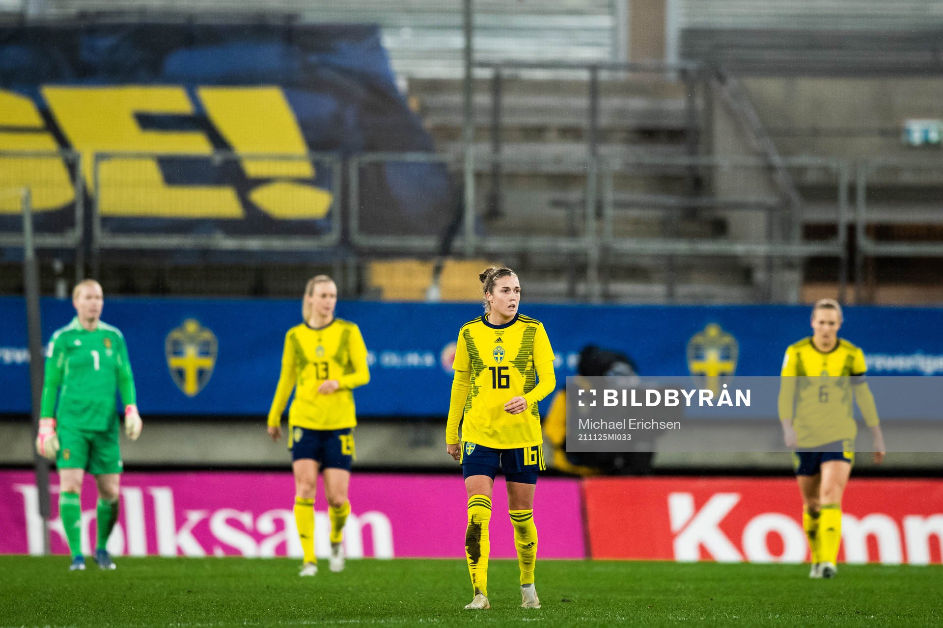 Filippa Angeldal of Sweden looks dejected