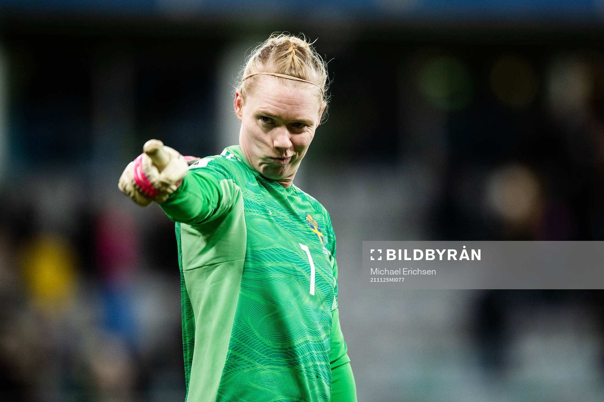 goalkeeper Hedvig Lindahl of Sweden