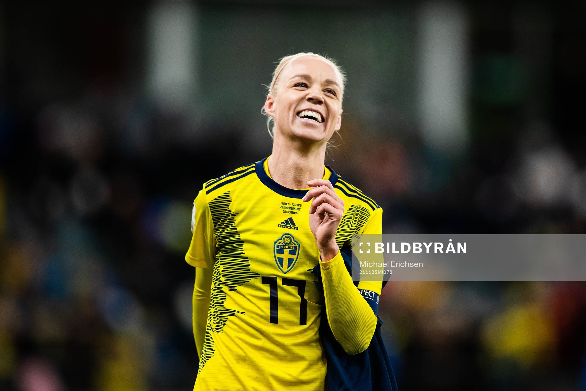 Caroline Seger of Sweden celebrates