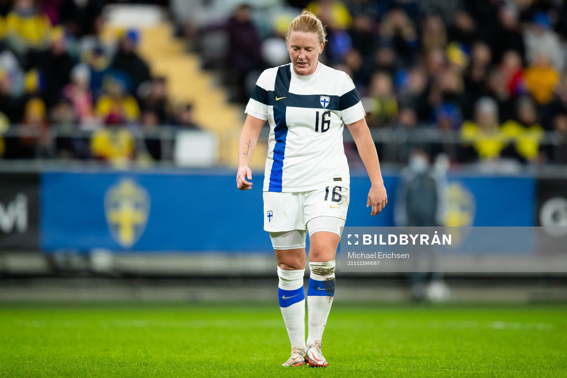 Anna Westerlund of Finland looks dejected