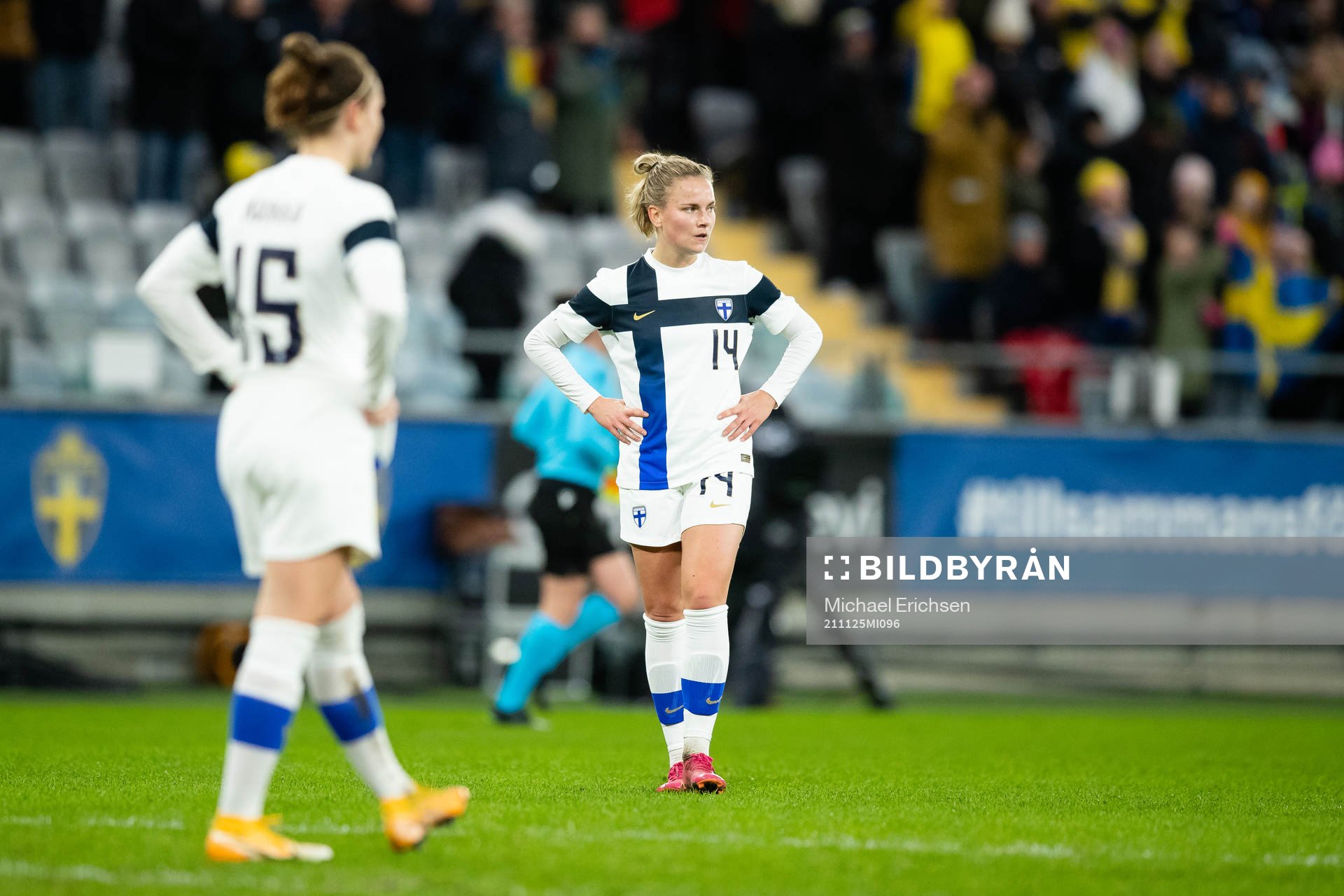 Julia Tunturi of Finland looks dejected