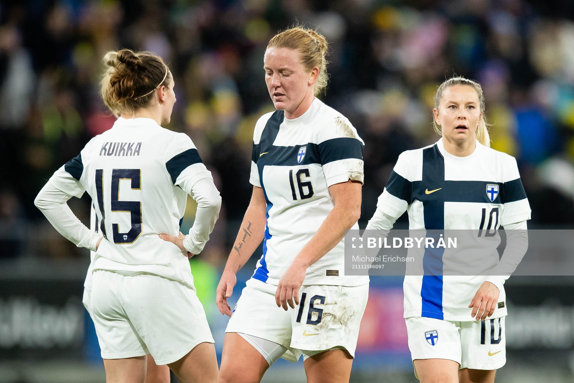 Anna Westerlund of Finland looks dejected