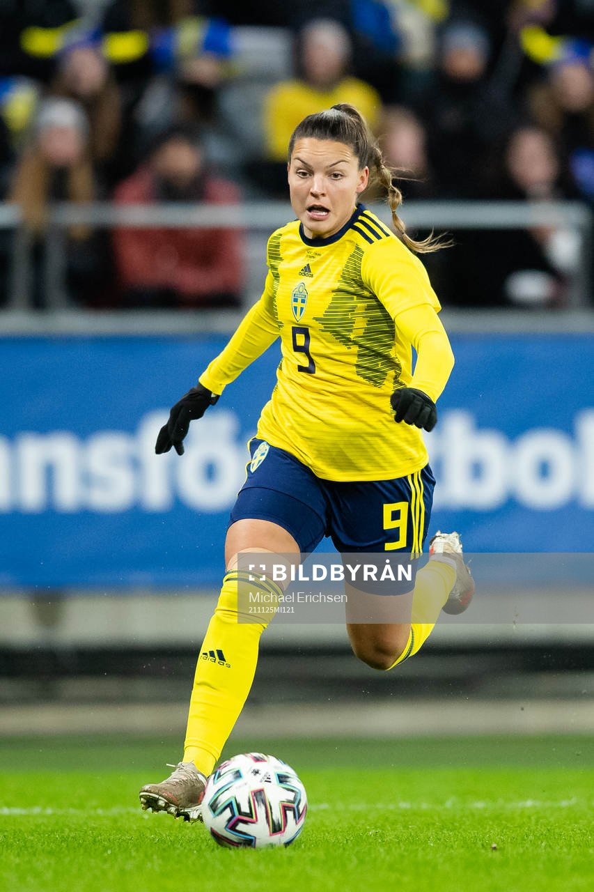 Johanna Rytting Kaneryd of Sweden during the FIFA Women's World Cup Qualifier football match between Sweden and Finland on November 25, 2021 in Göteborg.