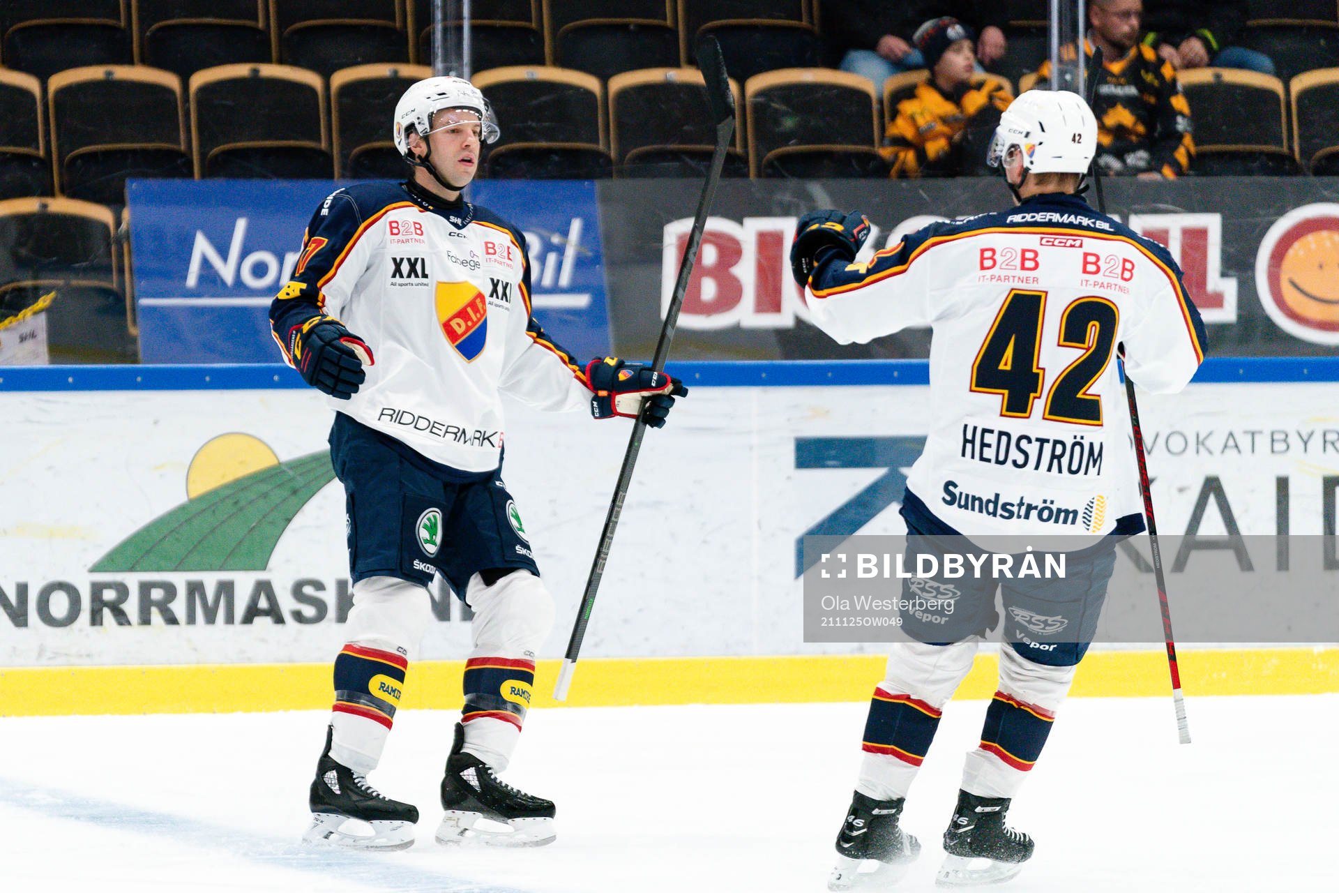 Djurgårdens Marc-Andre Gragnani och Ludvig Hedström