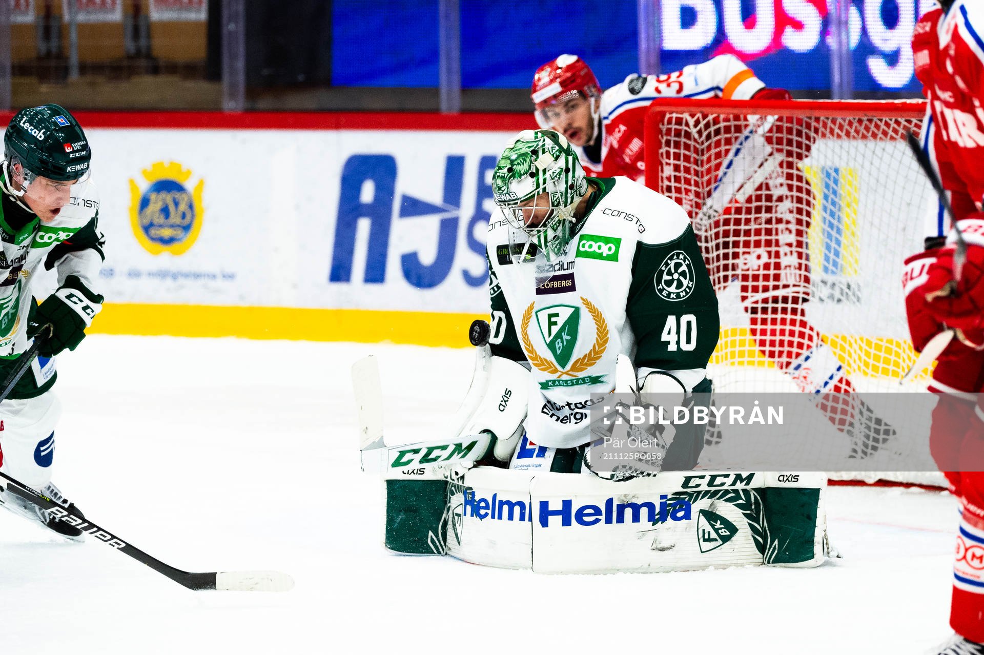 Färjestads målvakt Henrik Haukeland