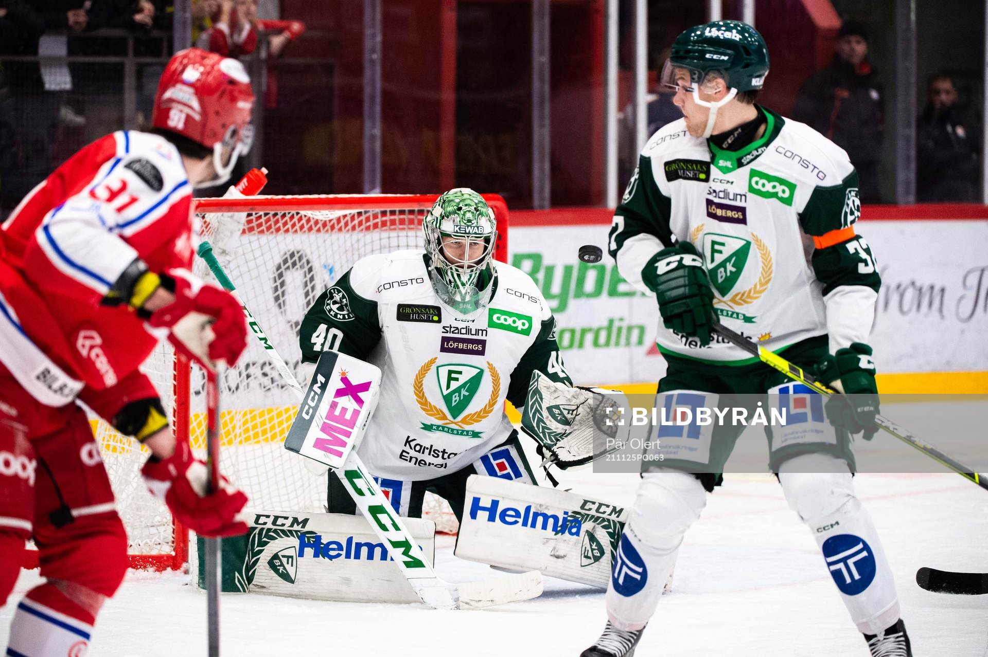 Färjestads målvakt Henrik Haukeland