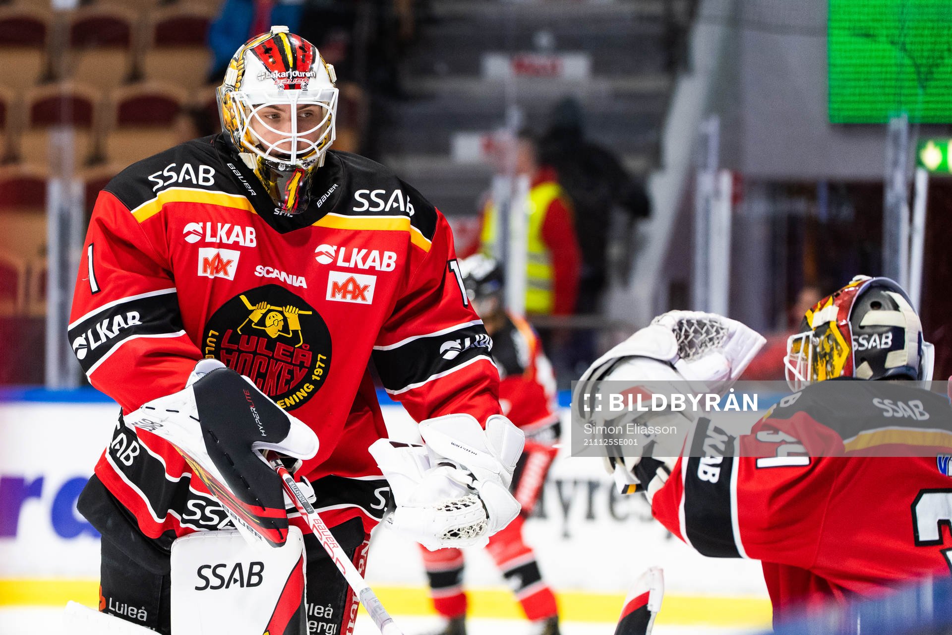Luleås målvakt Jesper Wallstedt och målvakt Joel