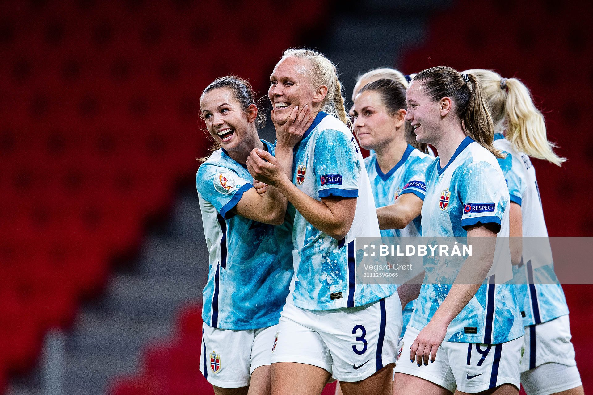 Maria Thorisdottir of Norway celebrates