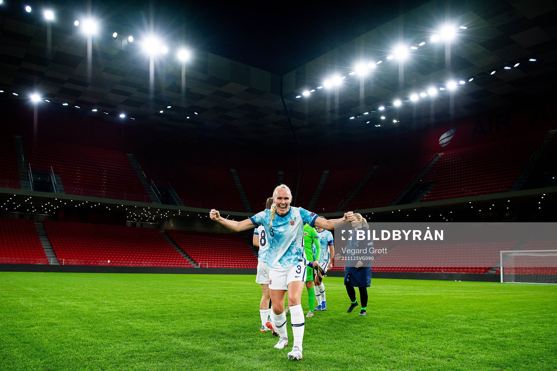 Maria Thorisdottir of Norway celebrates