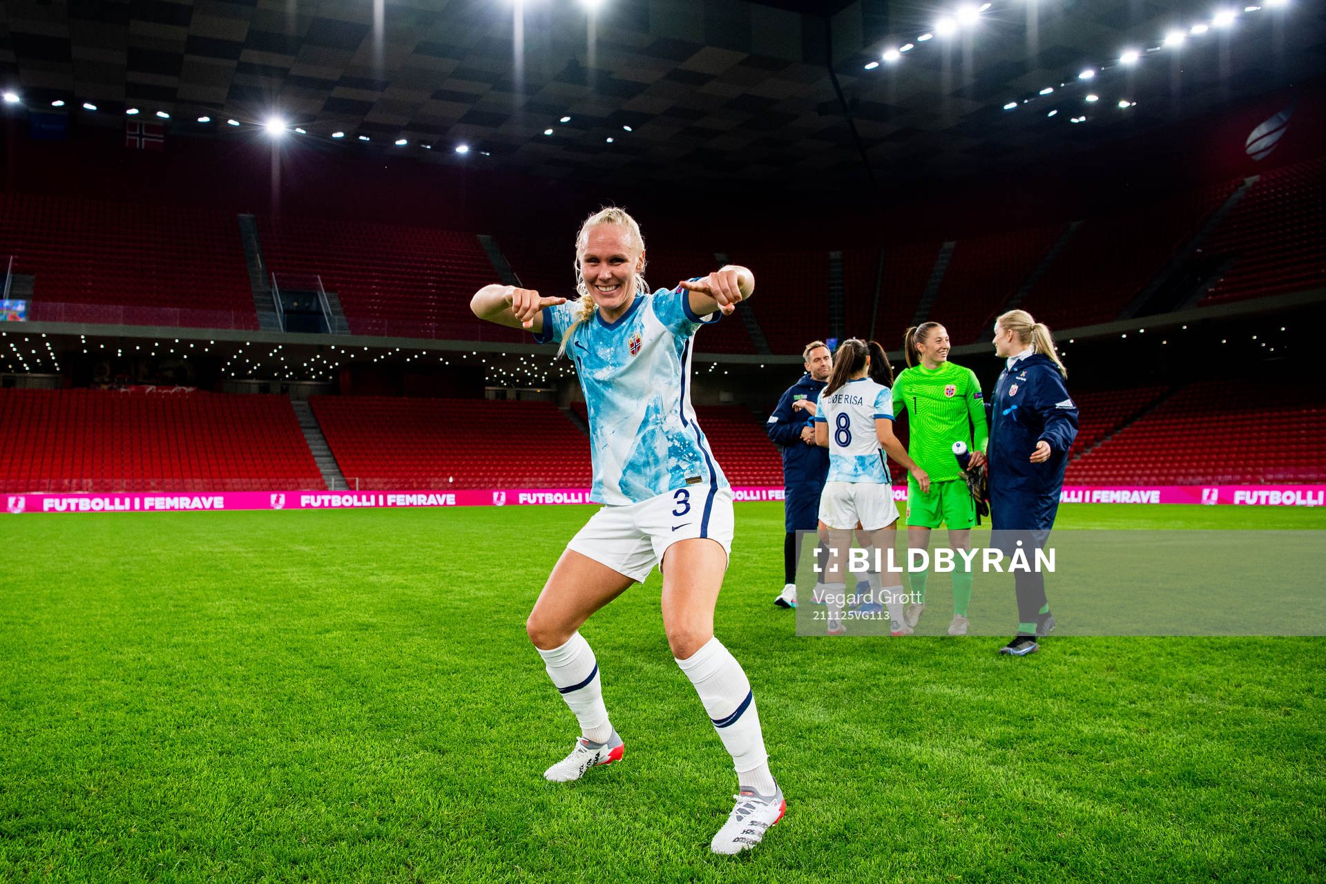 Maria Thorisdottir of Norway celebrates