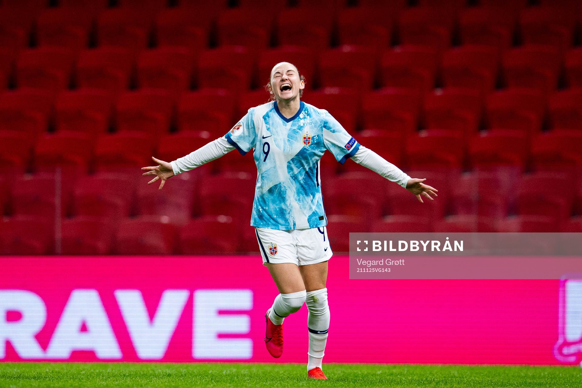 Vilde Hasund of Norway celebrates