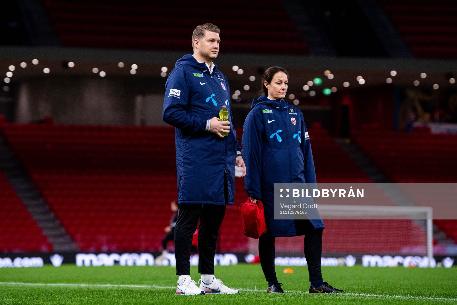 Marius Eriksrud, masseur, and Margareta Endresen, physio of