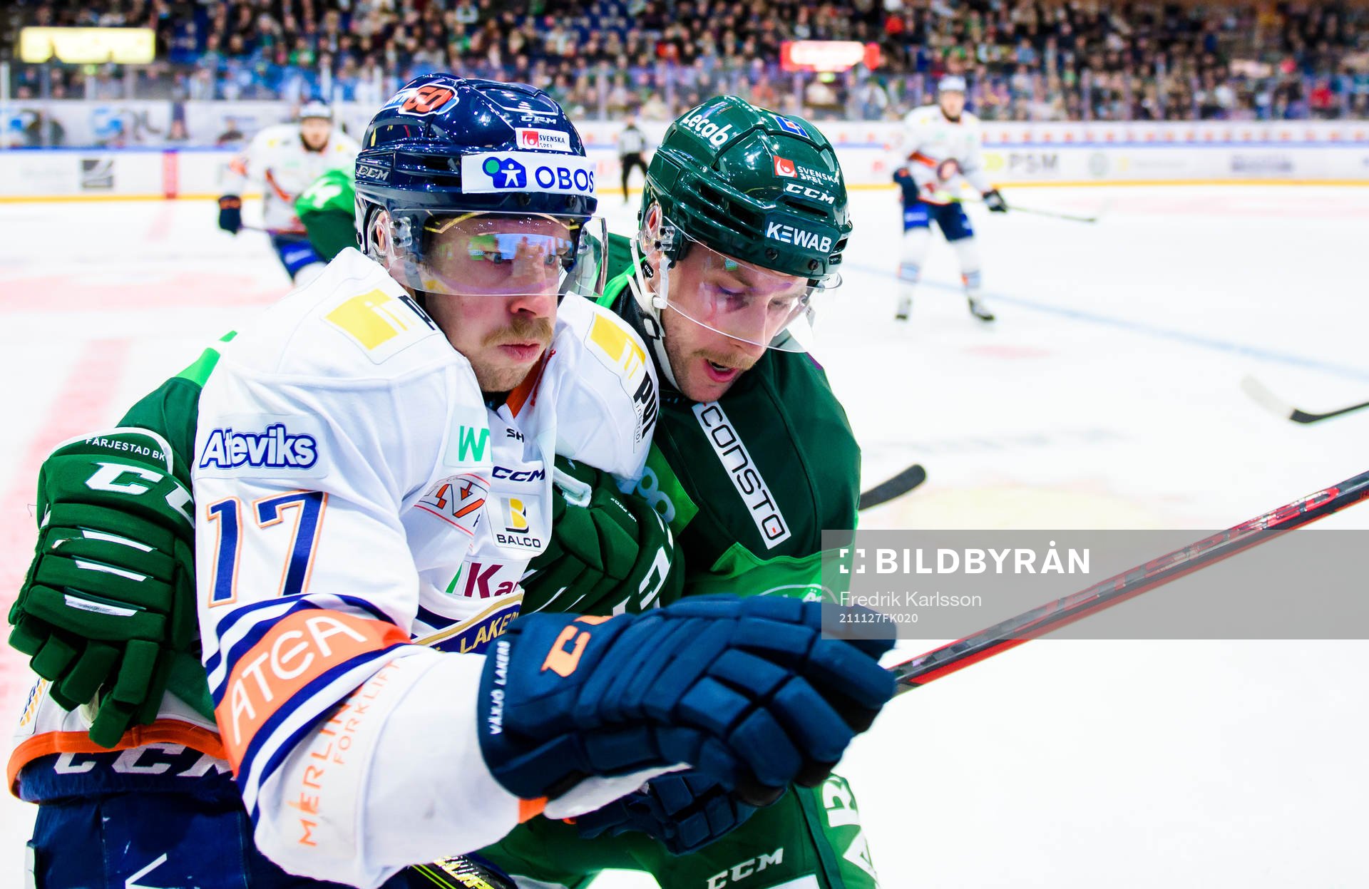 Växjös Emil Forslund och Färjestads Per Åslund