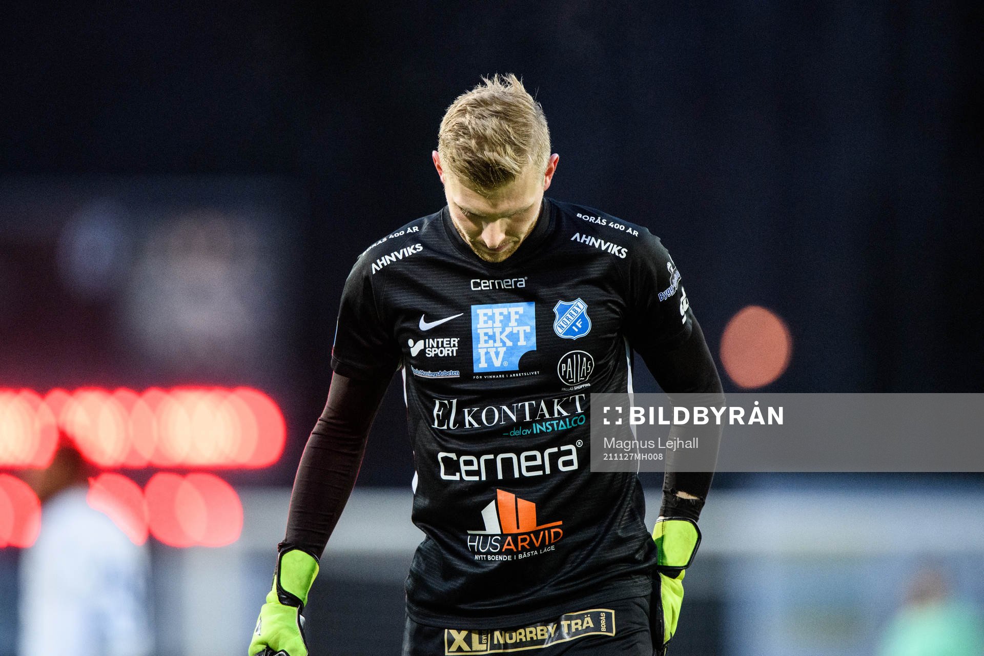 Norrbys målvakt Anton Cajtoft deppar