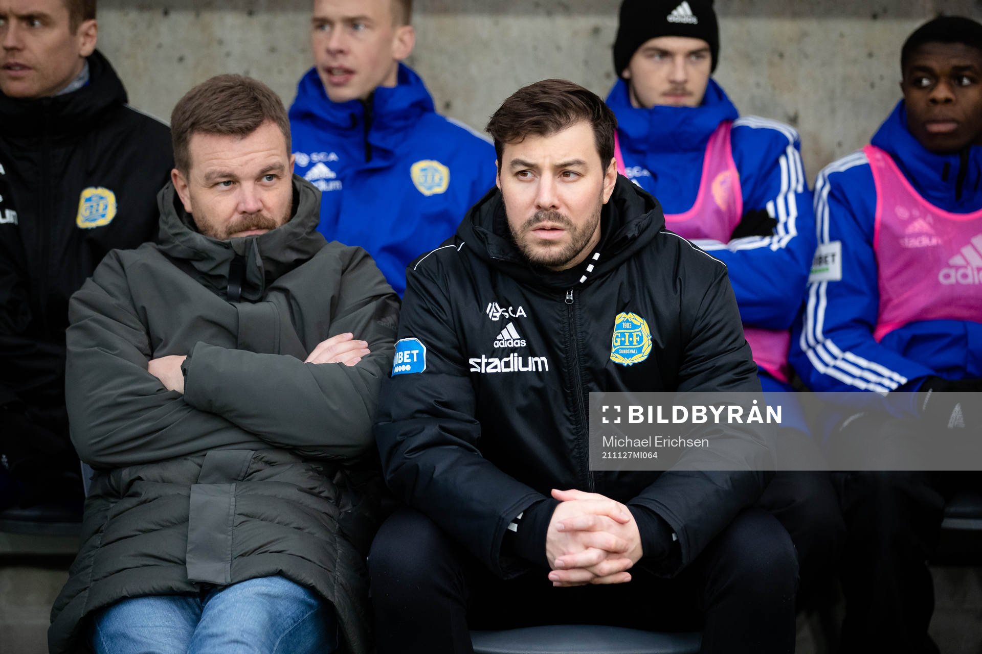 Sundsvalls tränare Henrik Åhnstrand och assisterande