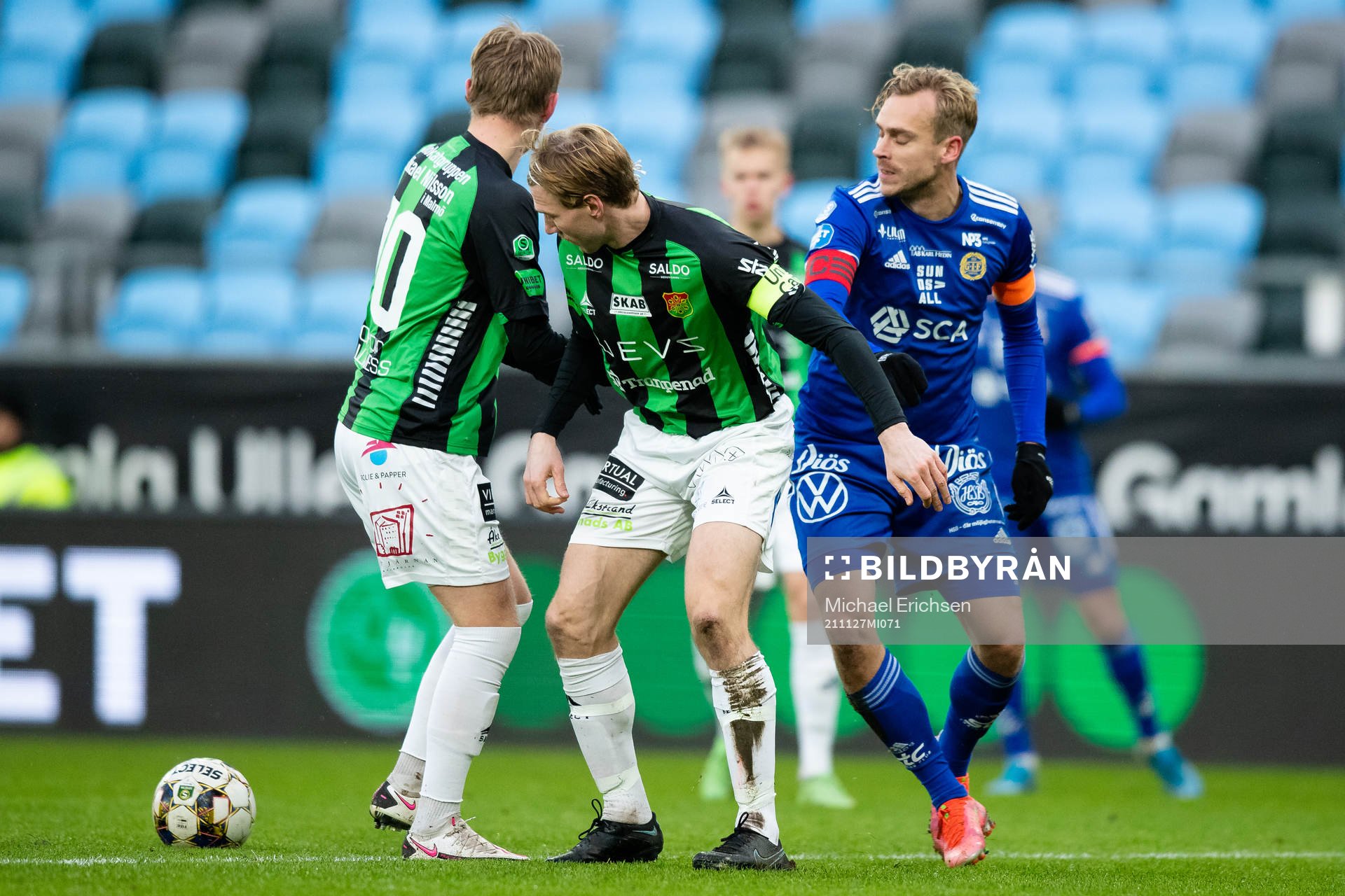 GAIS Adam Egnell och August Wängberg mot Sundsvalls Pontus