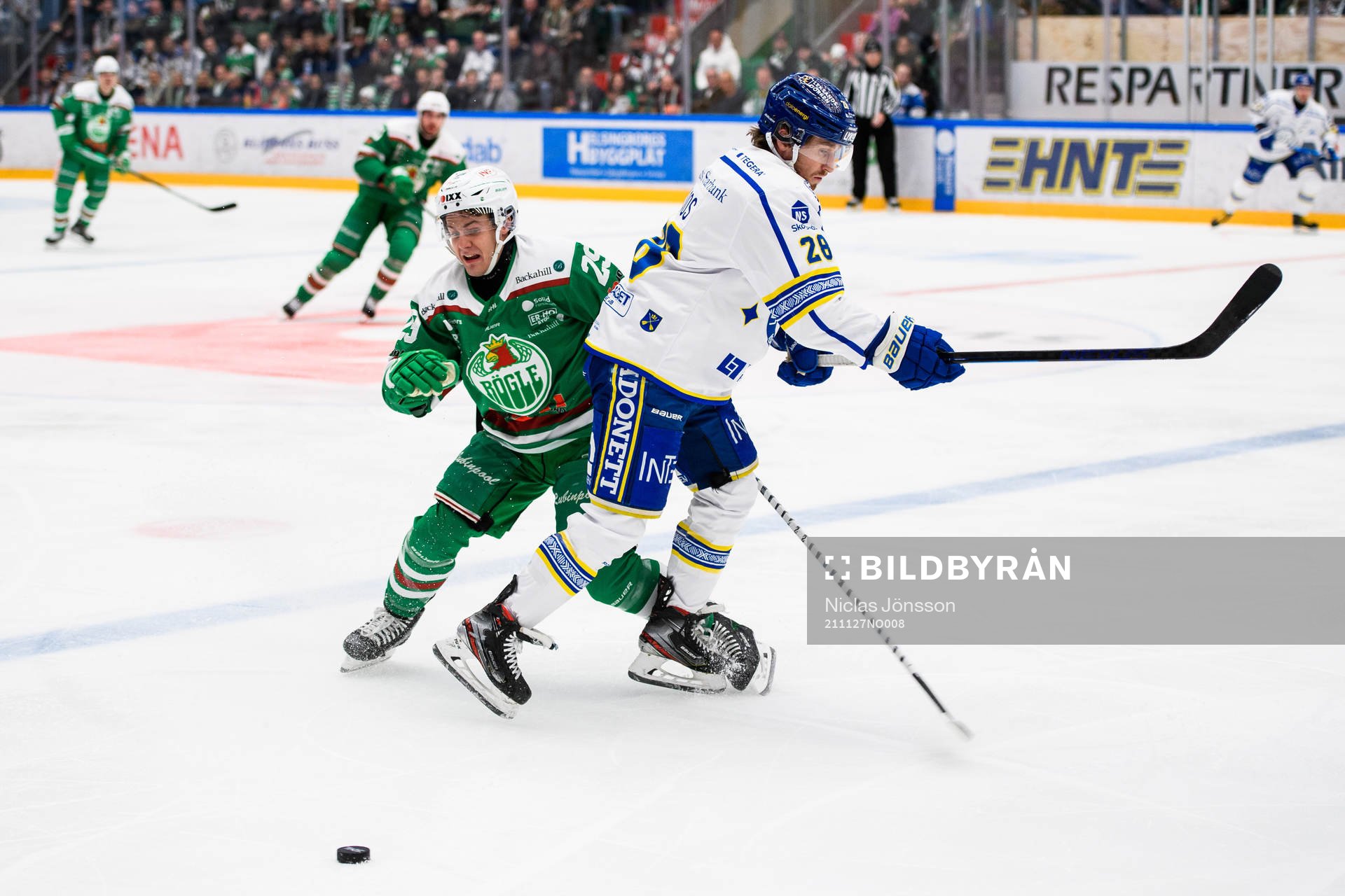Rögles Tyler Kelleher och Leksands Justin Glenn Kloos