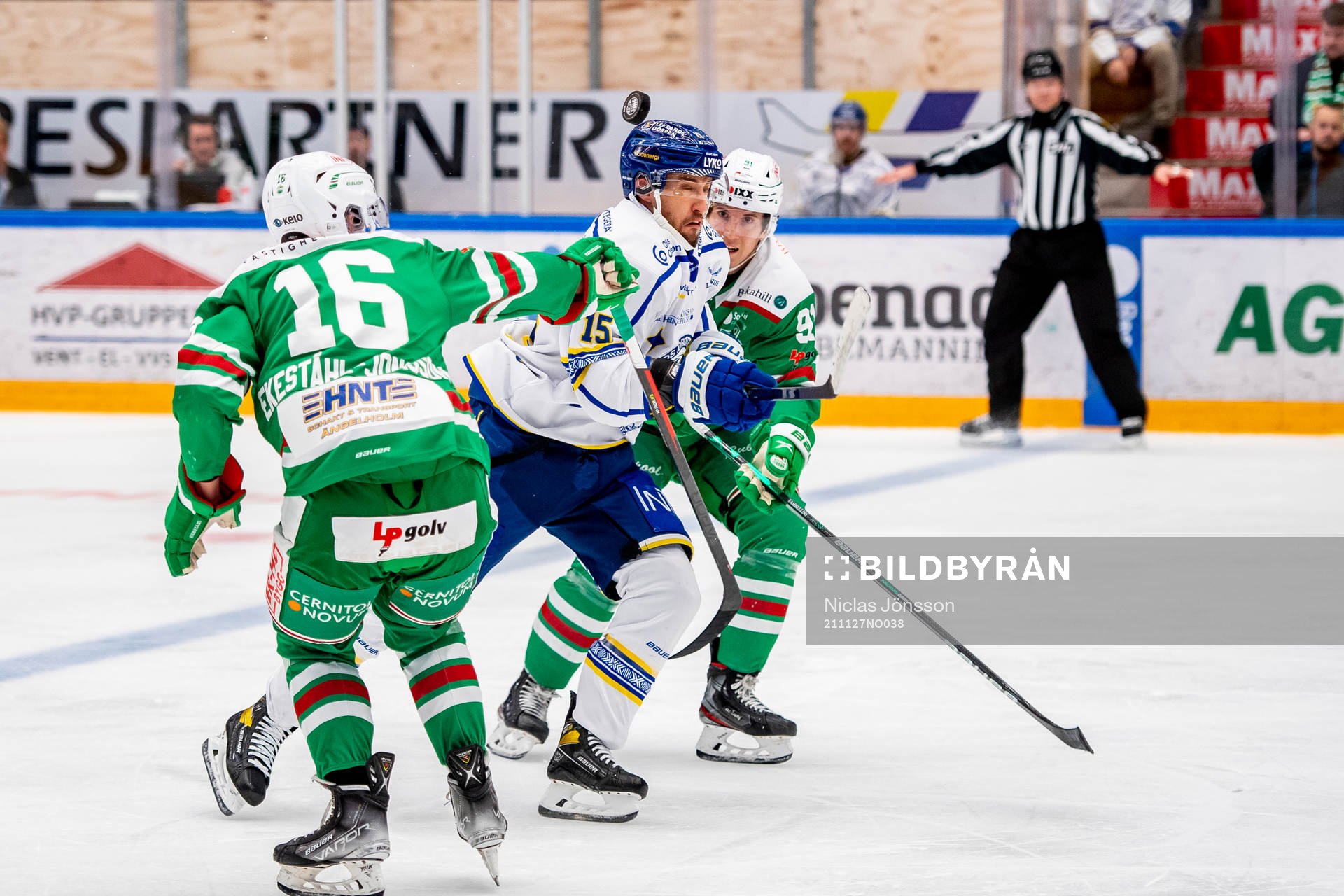 Leksands Max Veronneau  och Rögles Adam Tambellini