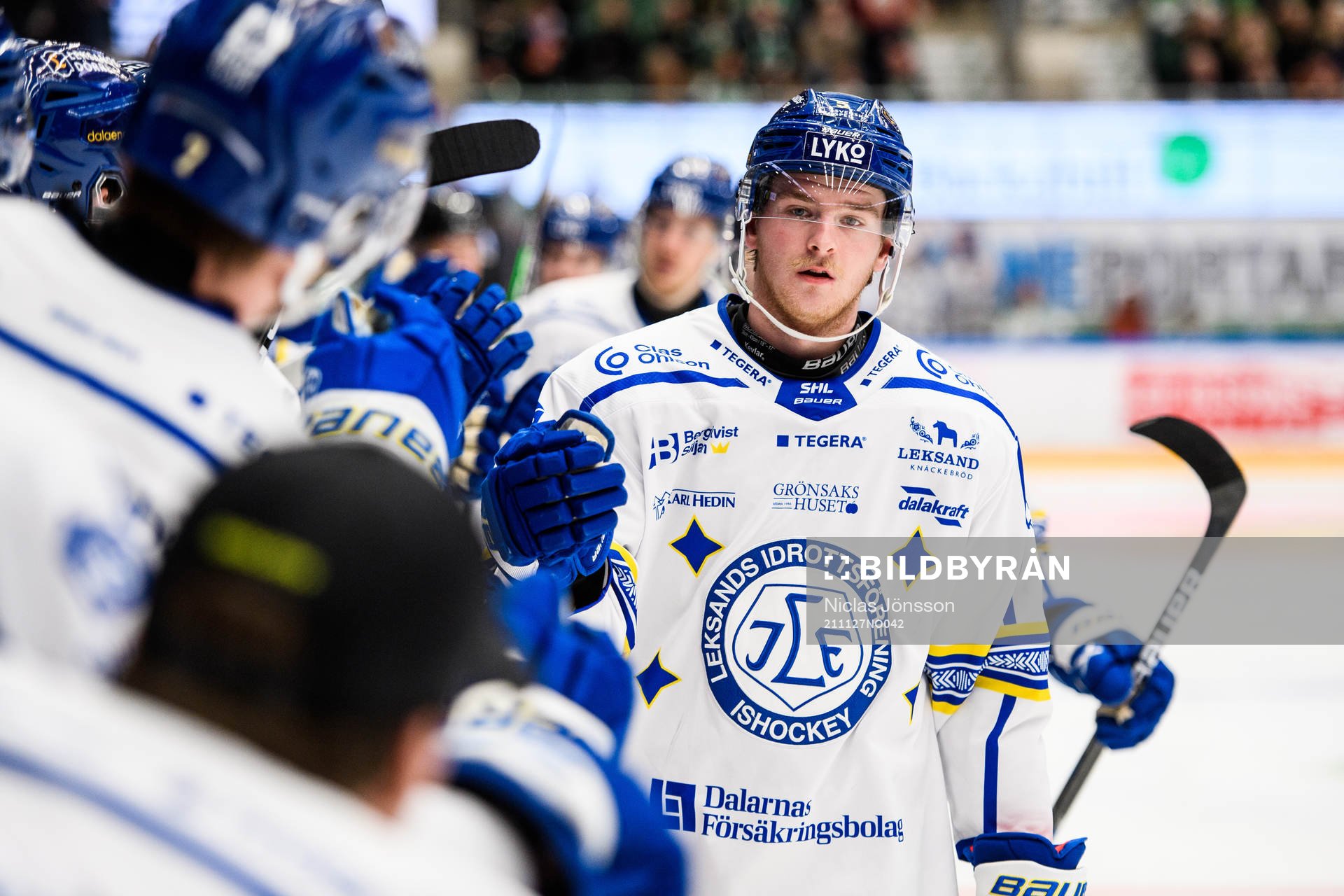 Leksands Calle Själin jublar efetr 0-2